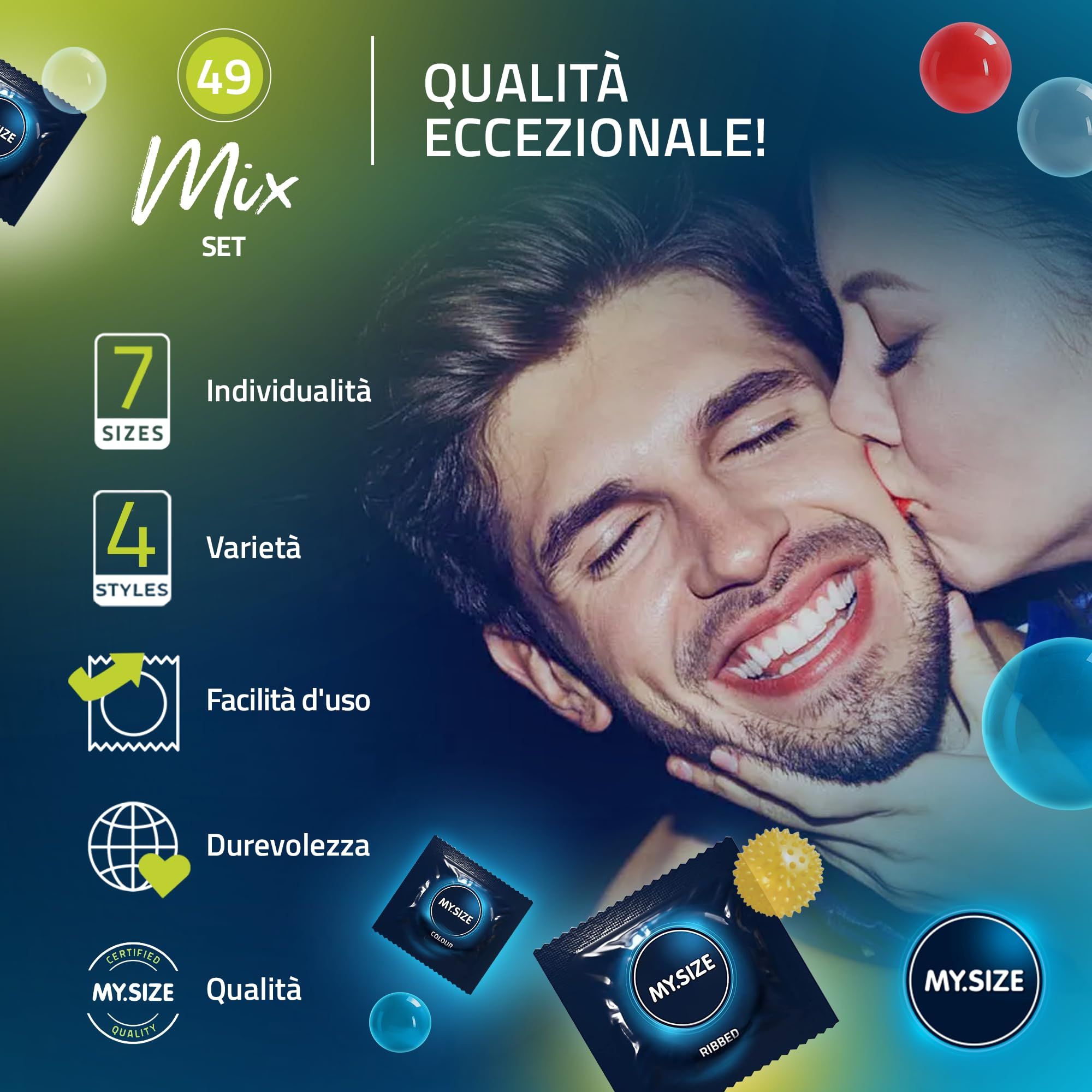 MY.SIZE Mix Set Preservativi Taglia 2 49mm