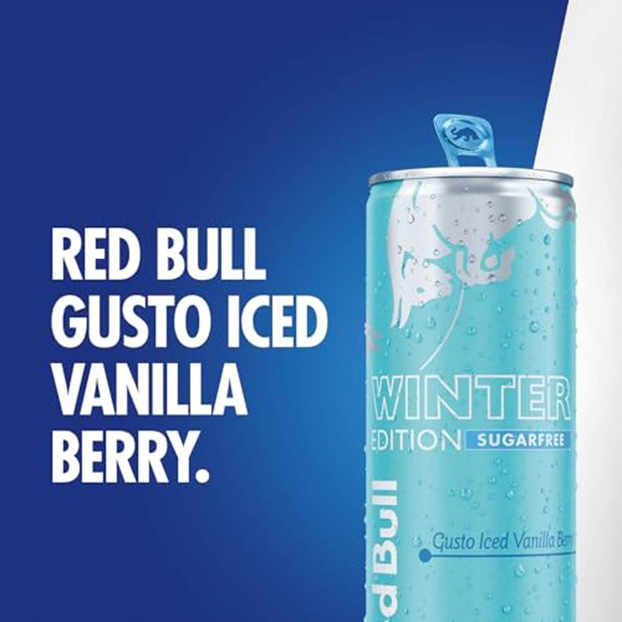 Red Bull Energy Drink, Gusto Iced Vanilla Berry Sugarfree, 250 ml