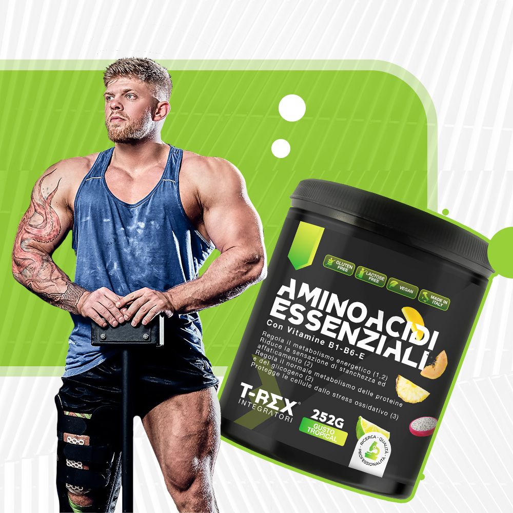 T-Rex Integratori Eaa Aminoacidi essenziali Tropical 252 g Polvere