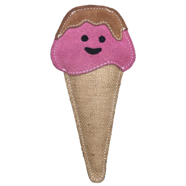 Giocattolo gelato in pelle per cani