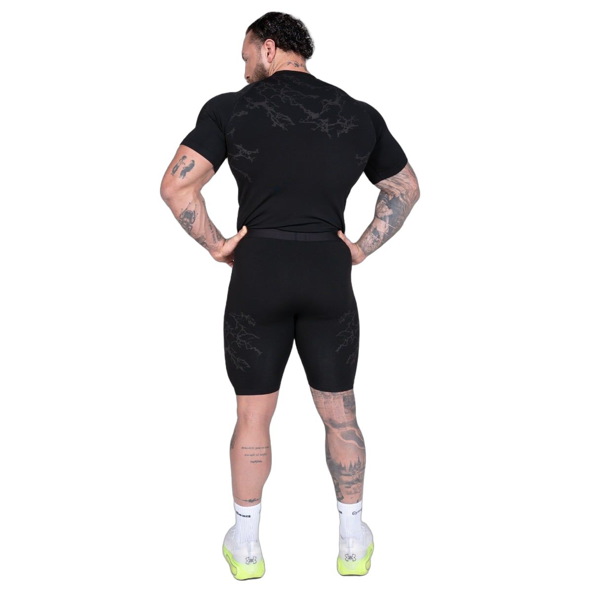 GymBeam Pantaloncini uomo Seamless Static slim Black