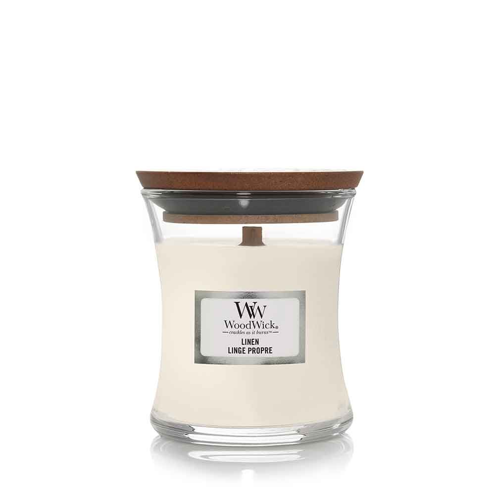 WoodWick - Candele a forma di clessidra - Mini lino a clessidra