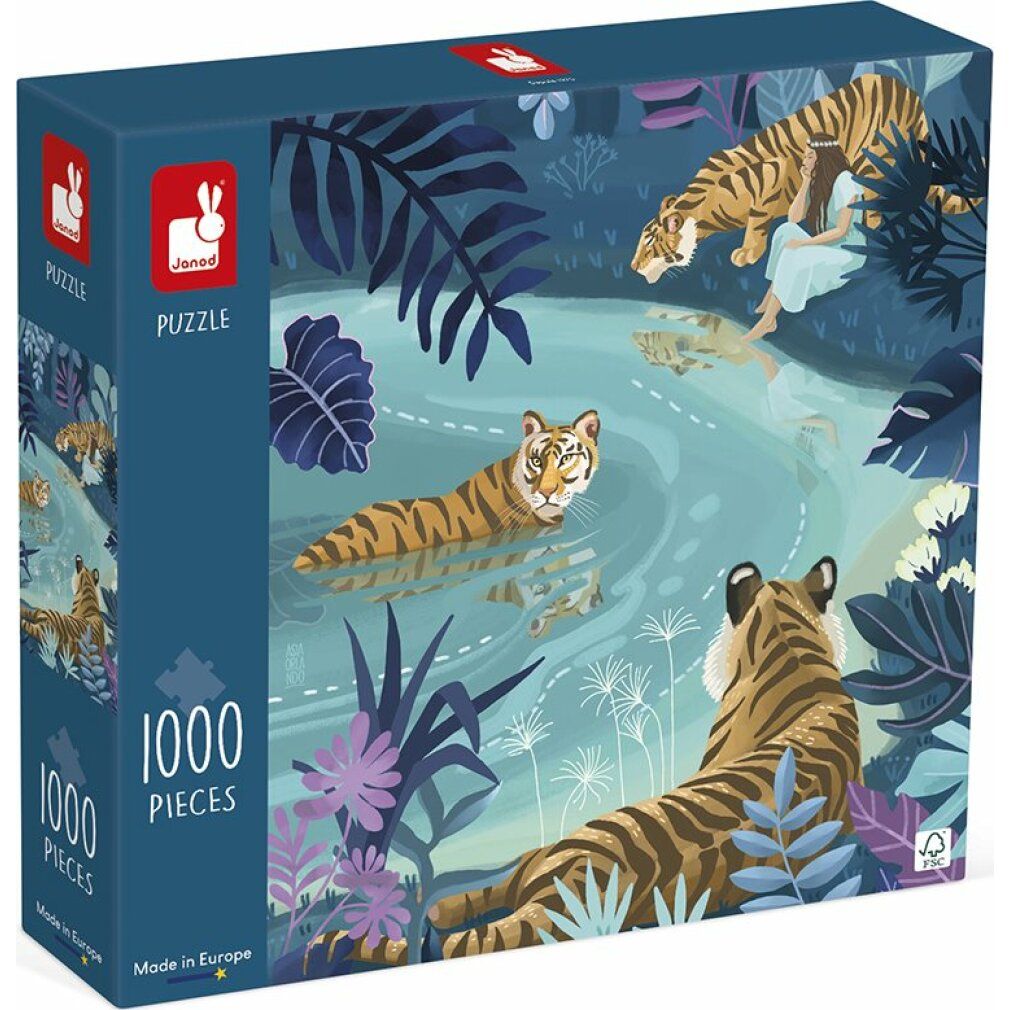 janod Puzzle dell'incontro con la tigre 1000 pezzi