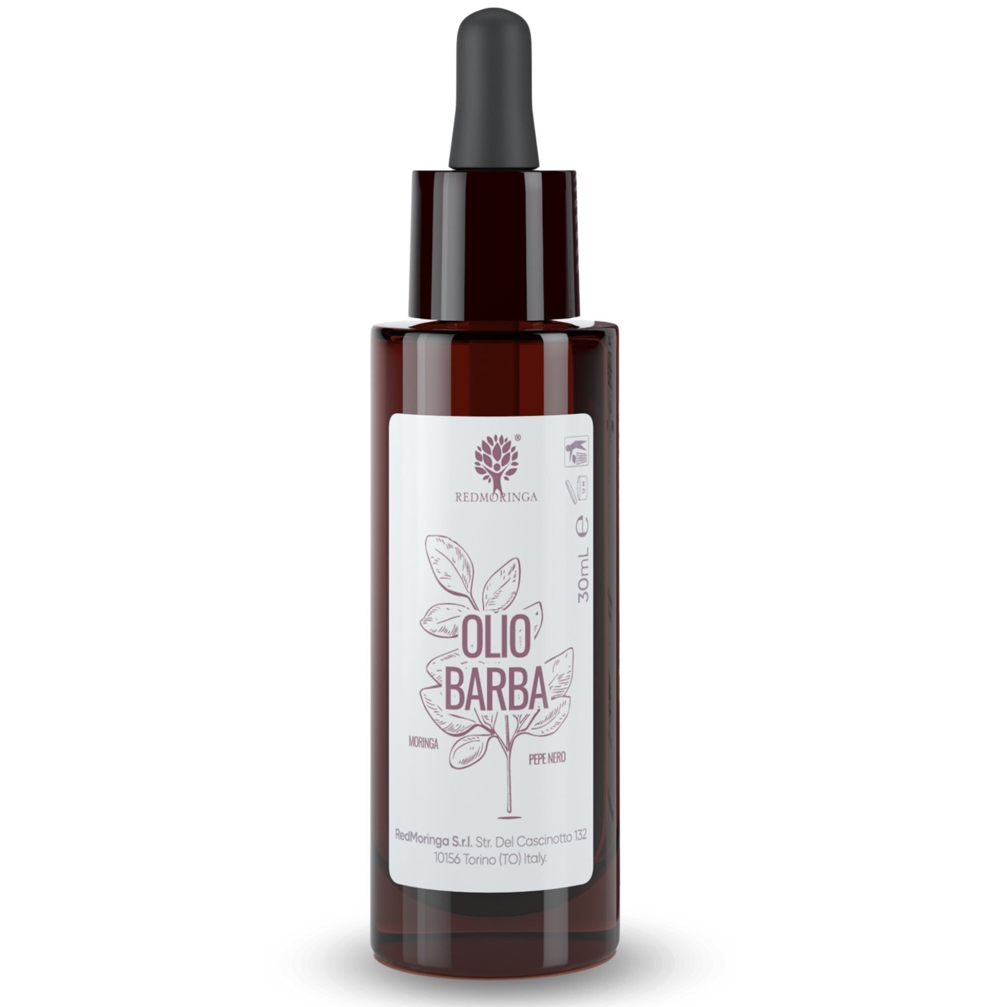 RedMoringa Olio Barba Naturale alla Moringa – Nutriente e Ammorbidente