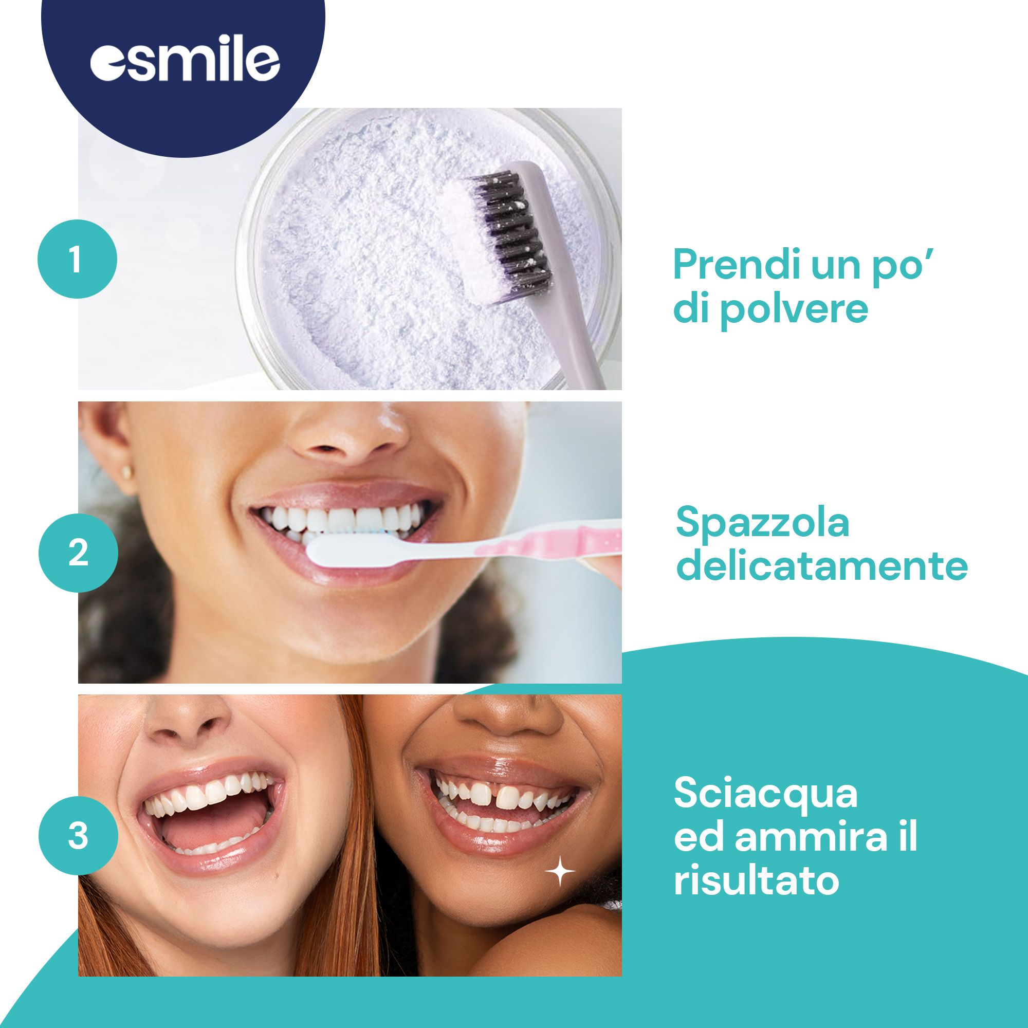 esmile - Carbone V34 Viola Sbiancante Denti