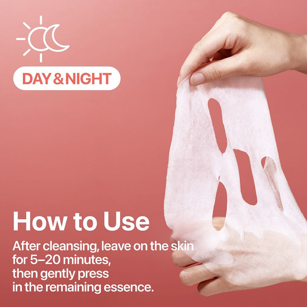 Maschera in tessuto NUMBUZIN No.3: Istruzioni per l'uso giorno e notte.