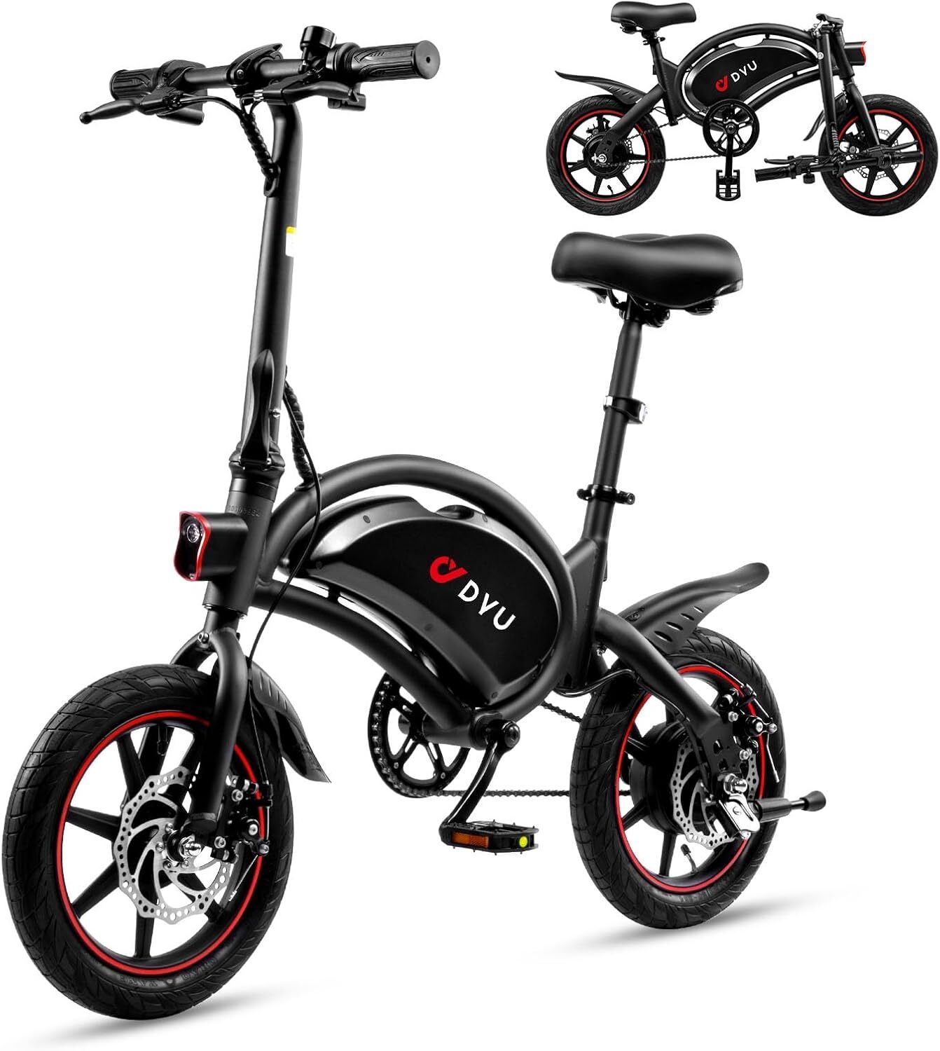 Bicicletta elettrica pieghevole DYU D3F con batteria da 36 V 10 Ah