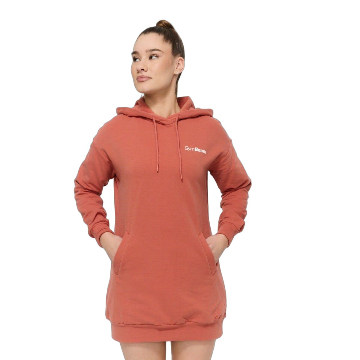 GymBeam Felpa donna lunga con cappuccio Limitless Cinnamon
