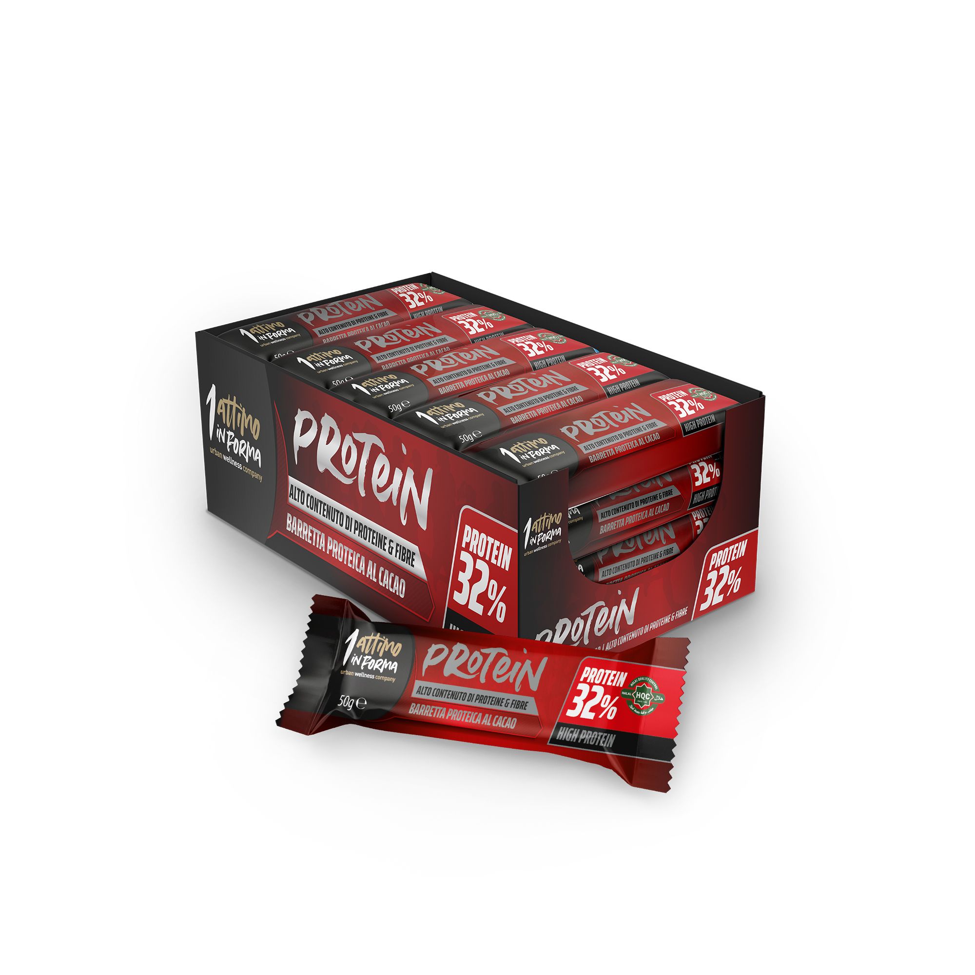 1attimoinforma 24 Barrette Proteica al 32%; Gusto Cacao