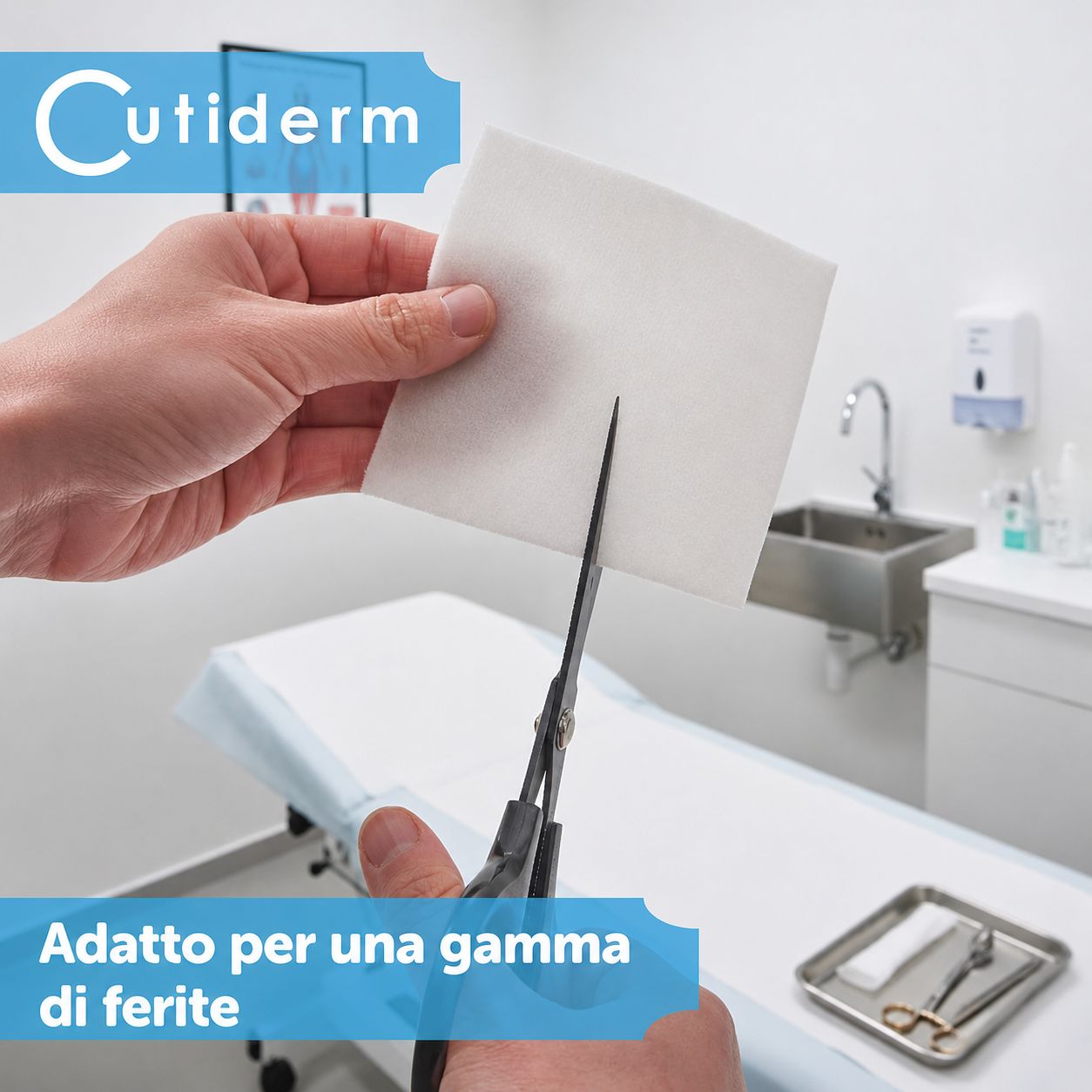 Compresse per ferite in alginato di calcio a bassa aderenza 10 cm x 10 cm Cutiderm