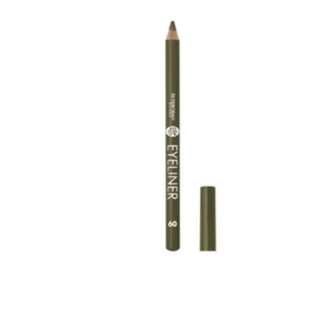 Matita eyeliner verde con cappuccio. Scritta: Eyeliner, 09. Marchio: Deborah Milano.