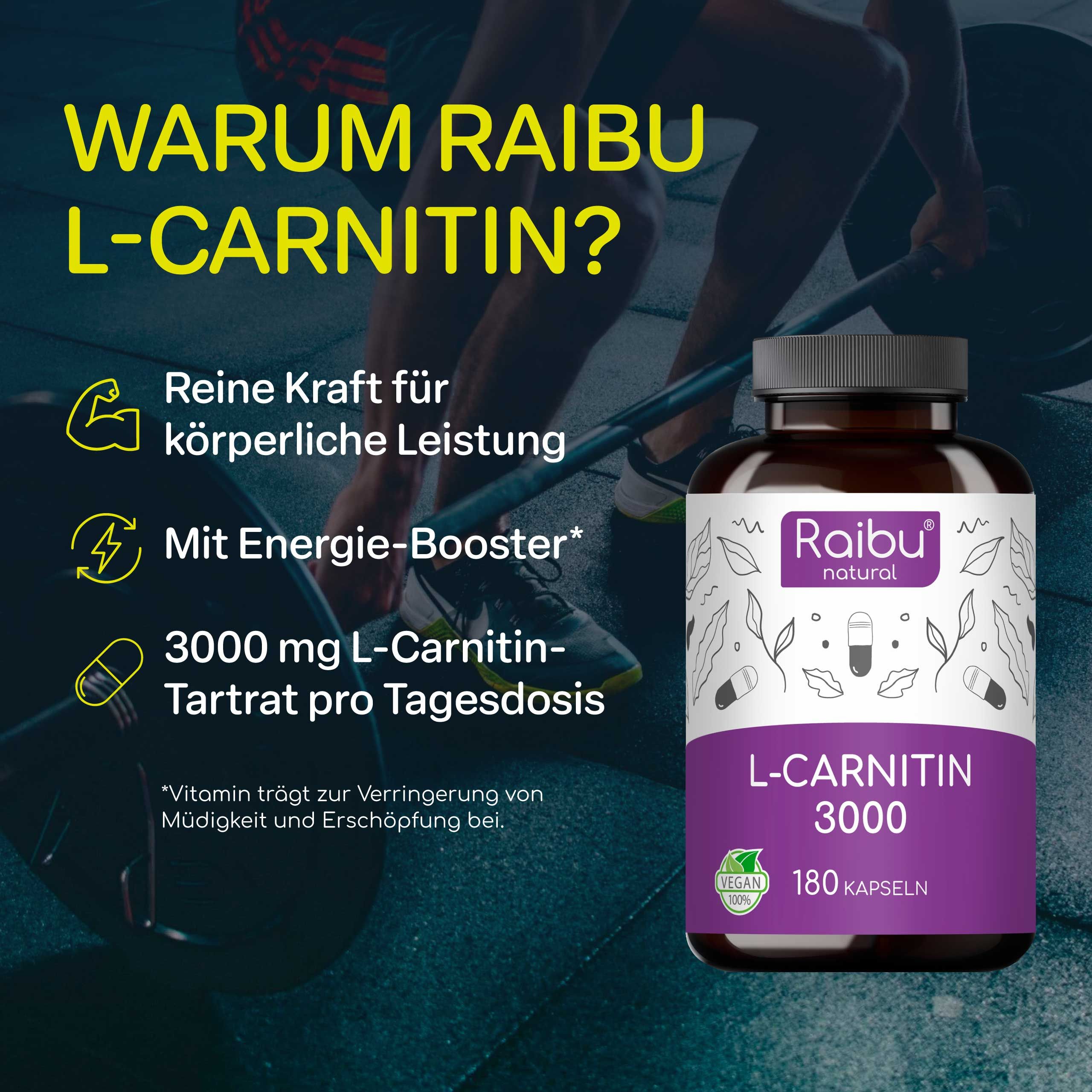 RAIBU L Carnitina Capsule ad Alto Dosaggio