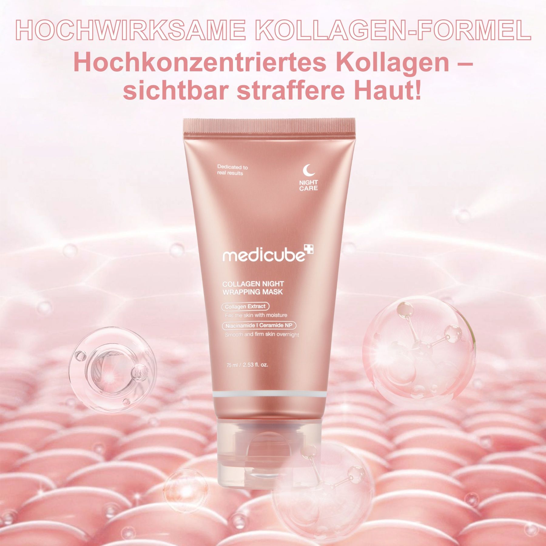 Maschera notte al collagene Medicube con effetto cellule pelle