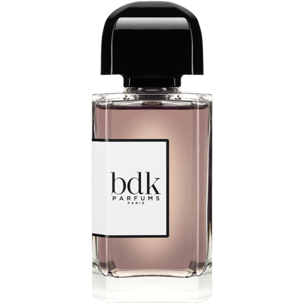 BDK Gris Charnel EdP Nat. Spray. Flacone rettangolare con tappo nero. Etichetta bianca con nome del prodotto.