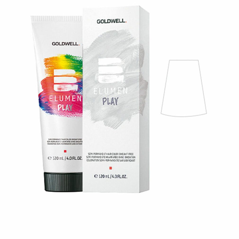 Goldwell ELUMEN PLAY colorazione per capelli, tubo e confezione. Sfumatura di colori, testo, 120 ml.