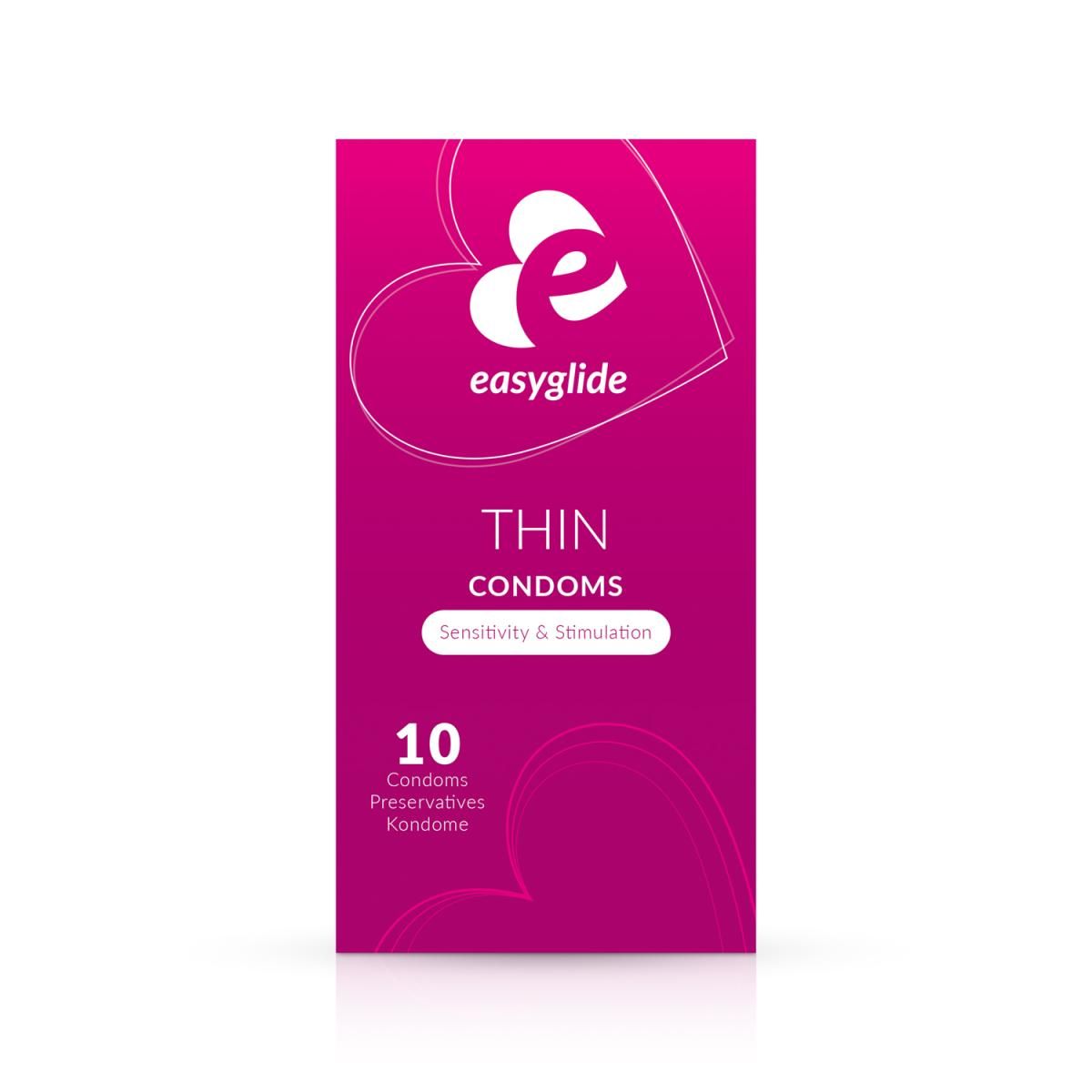 Confezione EasyGlide preservativi sottili, 10 pezzi.