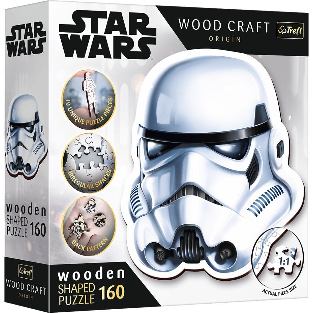 trefl Wood Craft Origin Puzzle Star Wars: Stormtrooper Helmet 160 pezzi