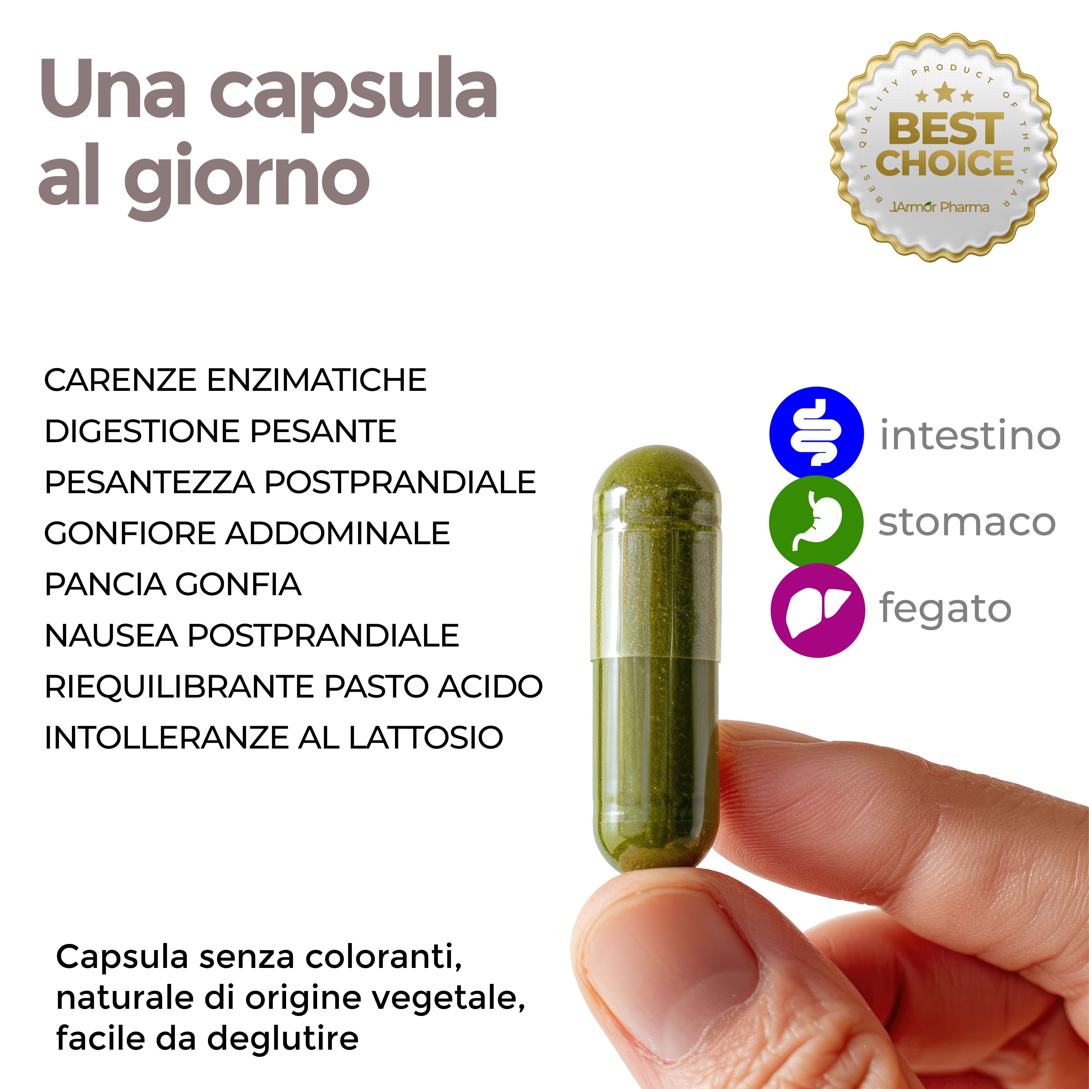 Enzimi Digestivi Completi - Gonfiore Addominale e Intolleranza Lattosio - Digere Enzymatic