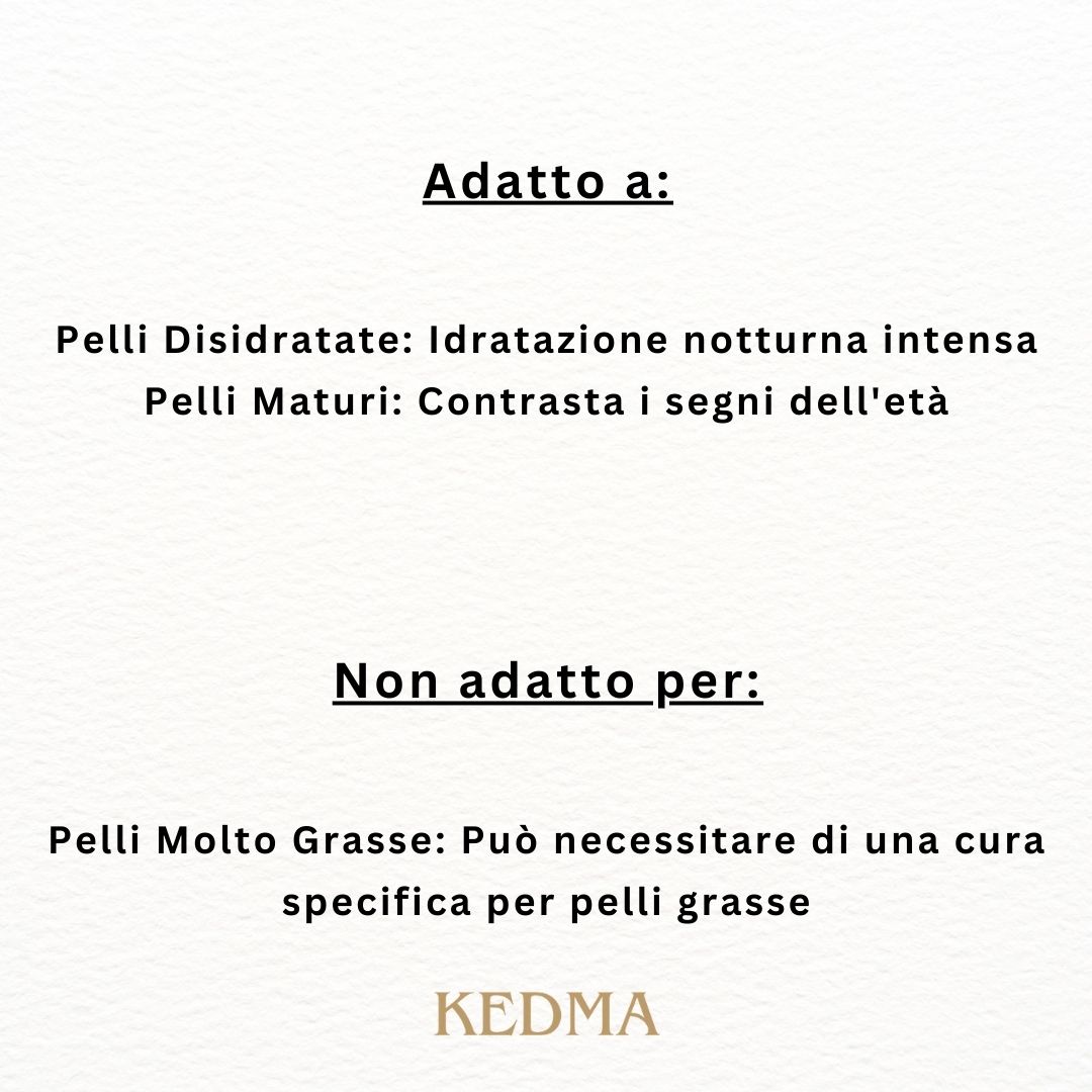 Kedma - Siero Notte Elixir con Acido Ialuronico e Vitamina C