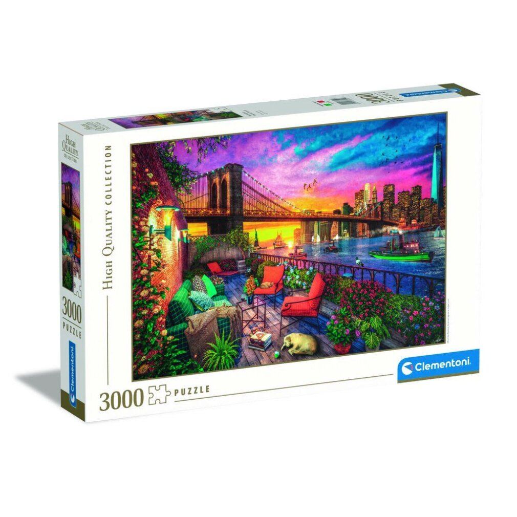 Puzzle Clementoni Manhattan Balcony Sunset, 3000 pezzi.