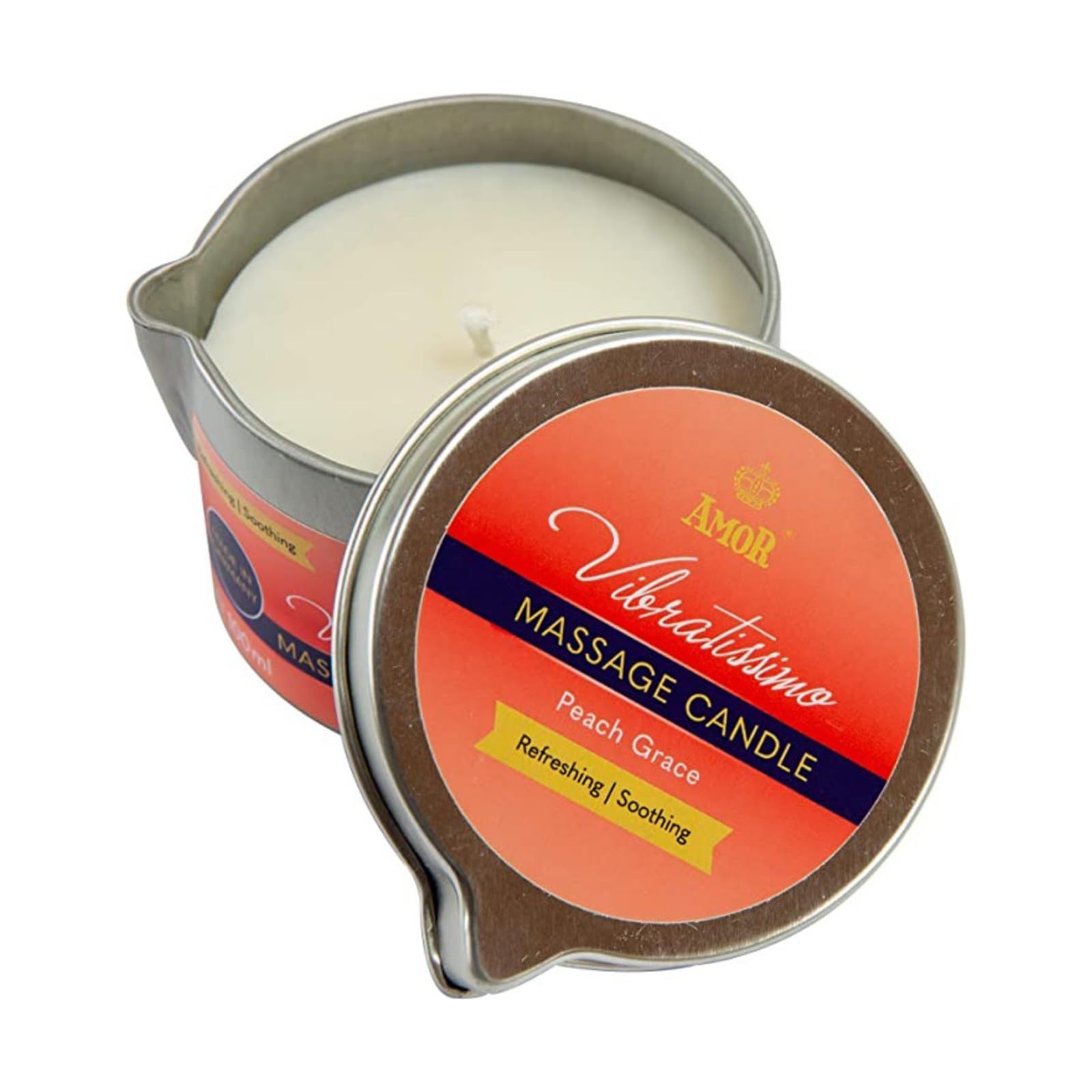 Vibratissimo Candela da Massaggio Peach Grace