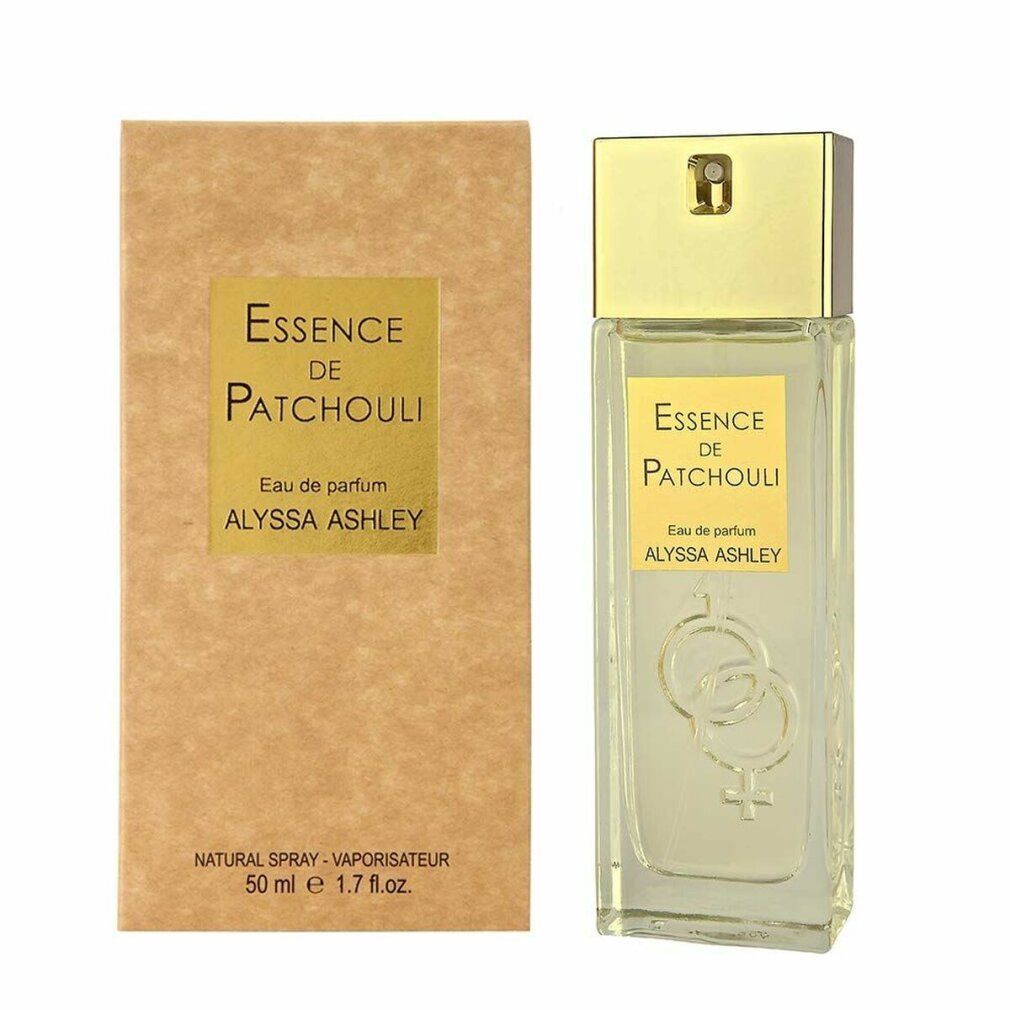 Flacone e scatola Alyssa Ashley Patchouli Eau de Parfum.