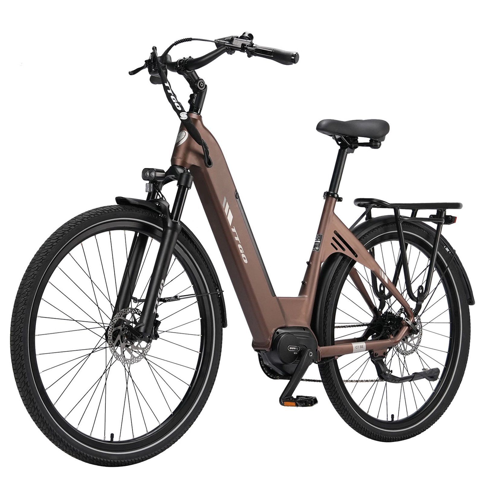 TTGO C7 SE Bicicletta elettrica a lunga autonomia da 36 V 18 Ah con motore centrale Bafang