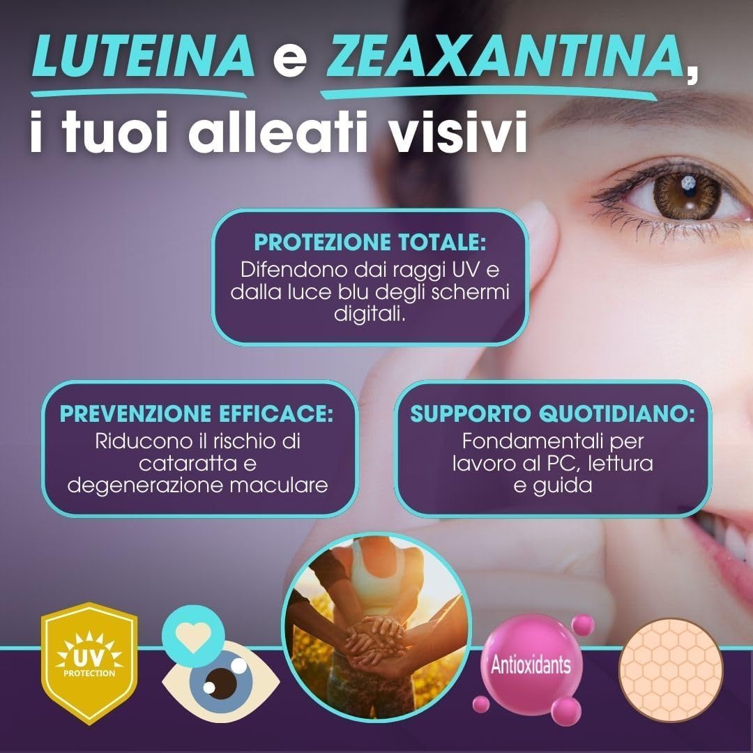 Cisbani Pharma Zeaxalutein - Integratore occhi ad alto dosaggio di Luteina e Zeaxantina
