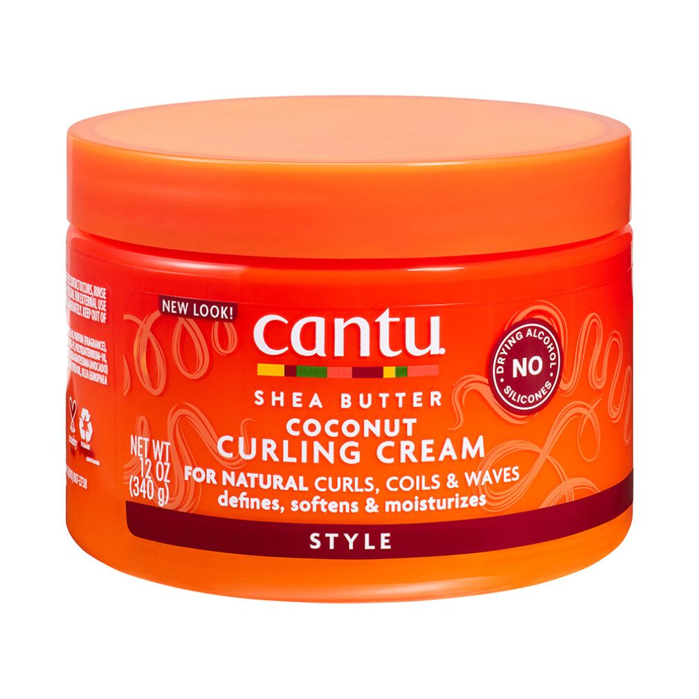 Crema per ricci Cantu al cocco in un barattolo arancione con etichetta.