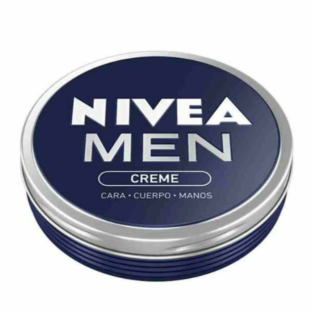 Nivea Men Crema in barattolo rotondo blu. Per viso, corpo e mani.