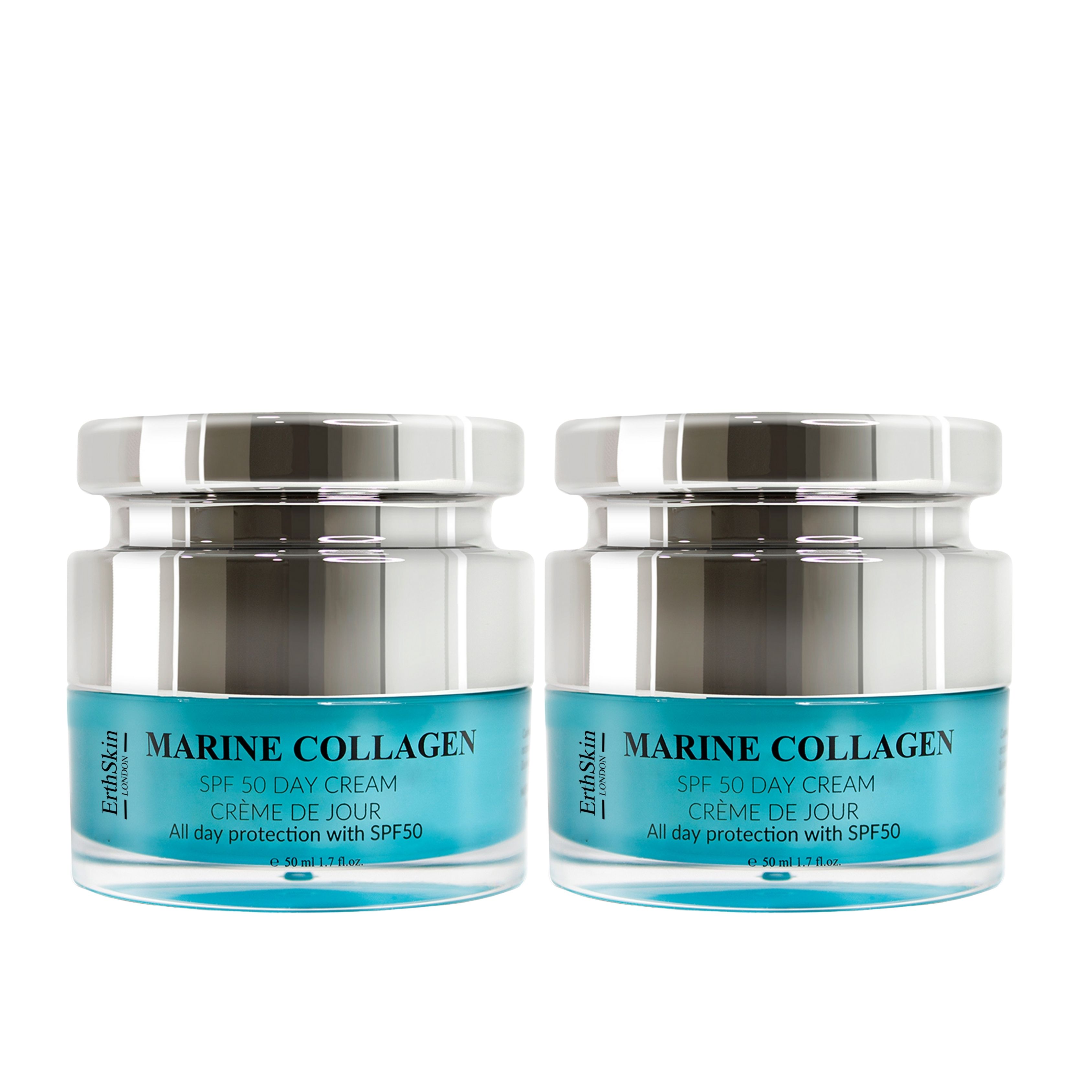 ErthSkin London 2x Anti-Aging Crema da giorno al collagene marino SPF50