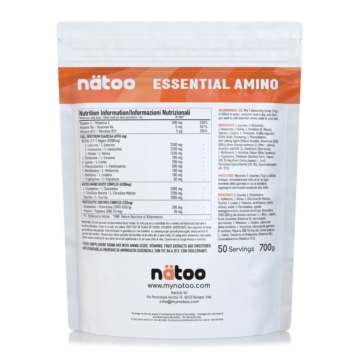 Natoo Essential Amino gusto Peach Tea