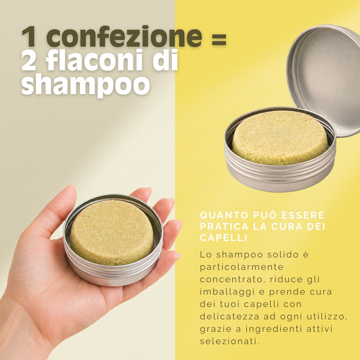 VitalizeNature Vital Balance Shampoo Bar – Olio d’Oliva & Estratti Vegetali