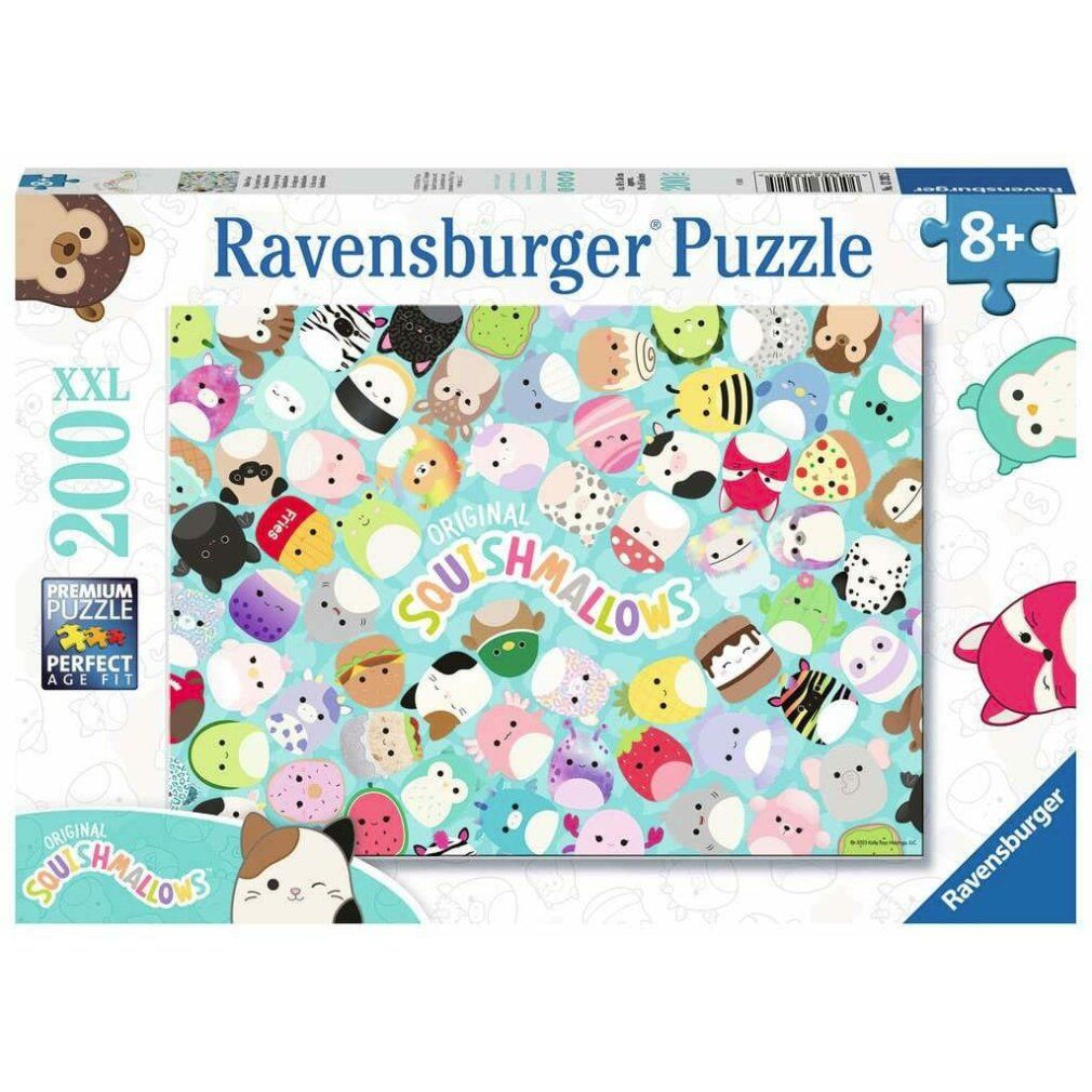 Puzzle in confezione. Stampa: Ravensburger Puzzle, 200 pezzi XXL, Original Squishmallows. Età consigliata 8+.