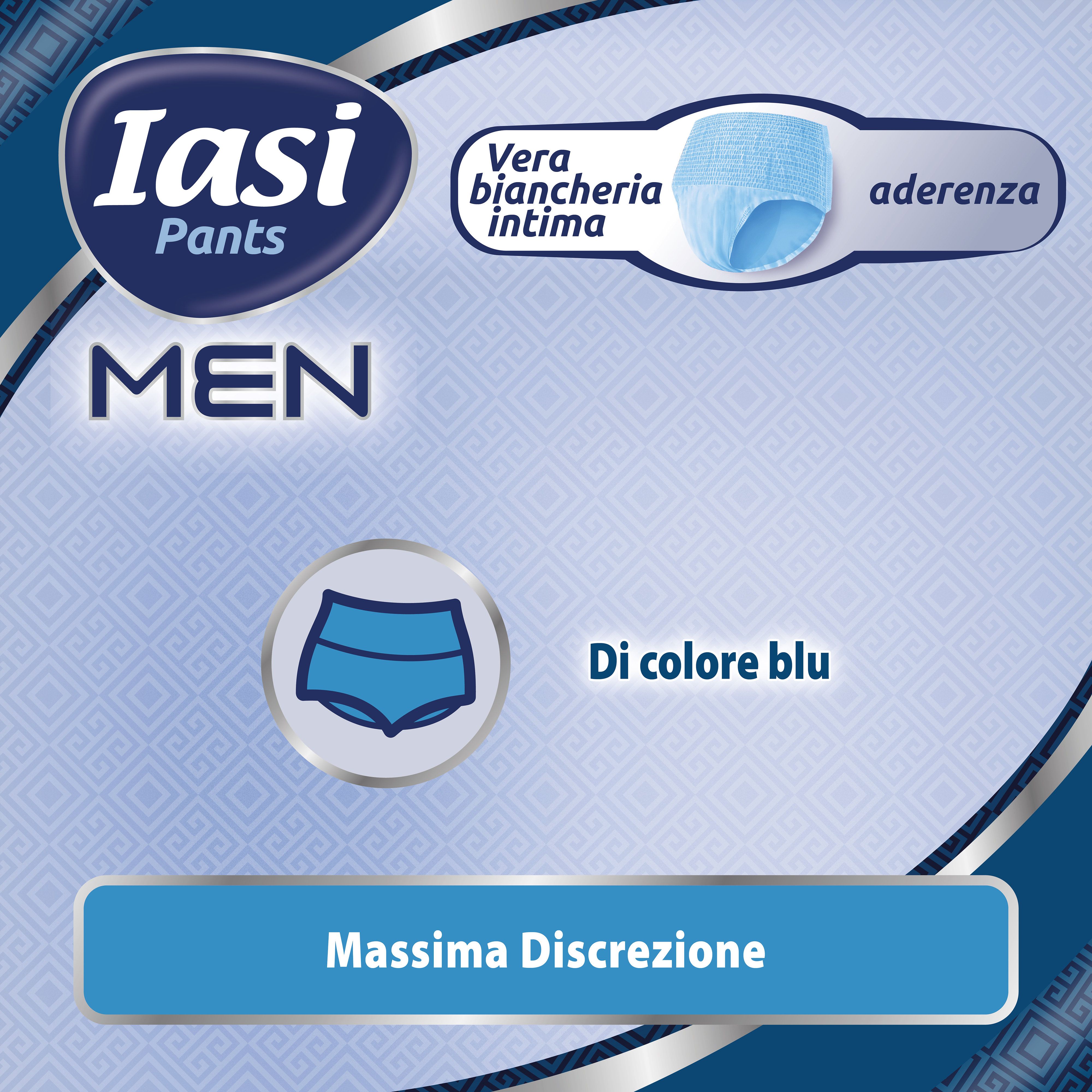 IASI Pants MEN, 12 Boxer Assorbenti monouso per Perdite Urinarie, Taglia L da Uomo, 12 Unità