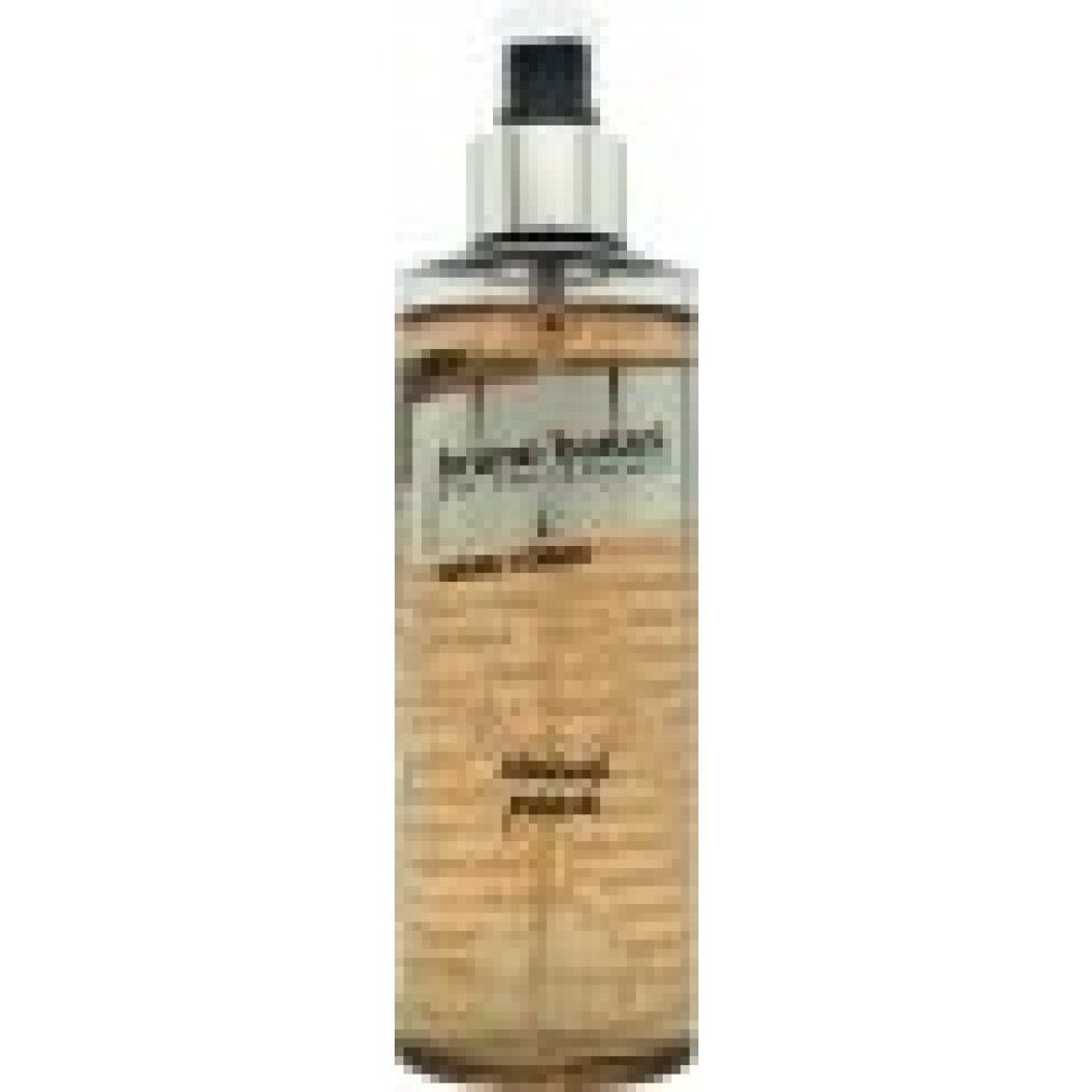 Spray corpo trasparente. Scritta: bruno banani Daring Woman Sensual Peach. Tappo argento. Etichetta beige.