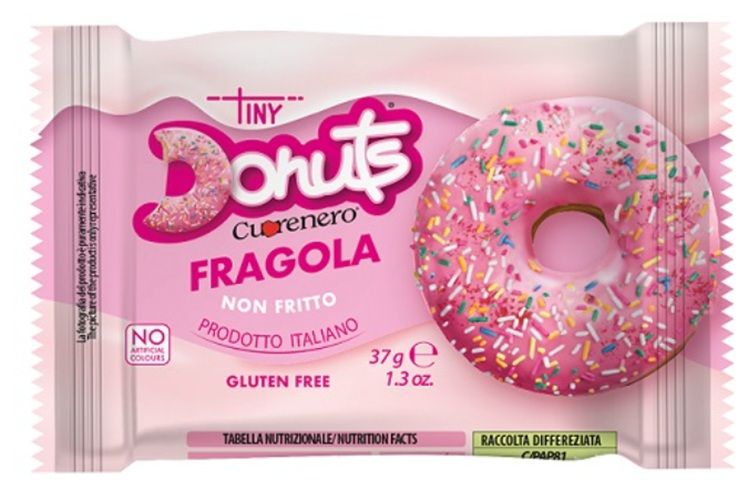 Donuts Fragola Monodose Senza Glutine - Cuorenero