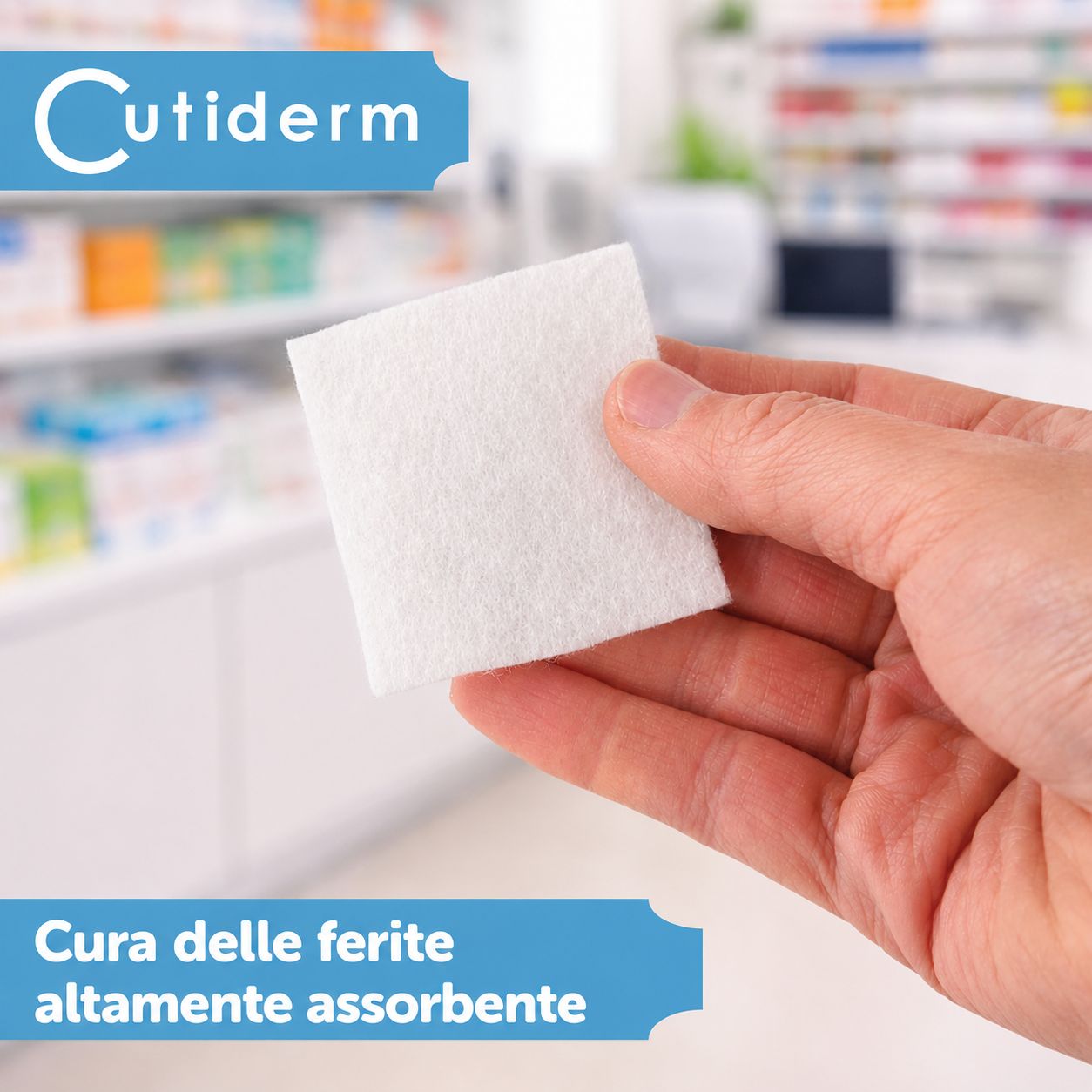 Compresse per ferite in alginato di calcio a bassa aderenza 5 cm x 5 cm Cutiderm