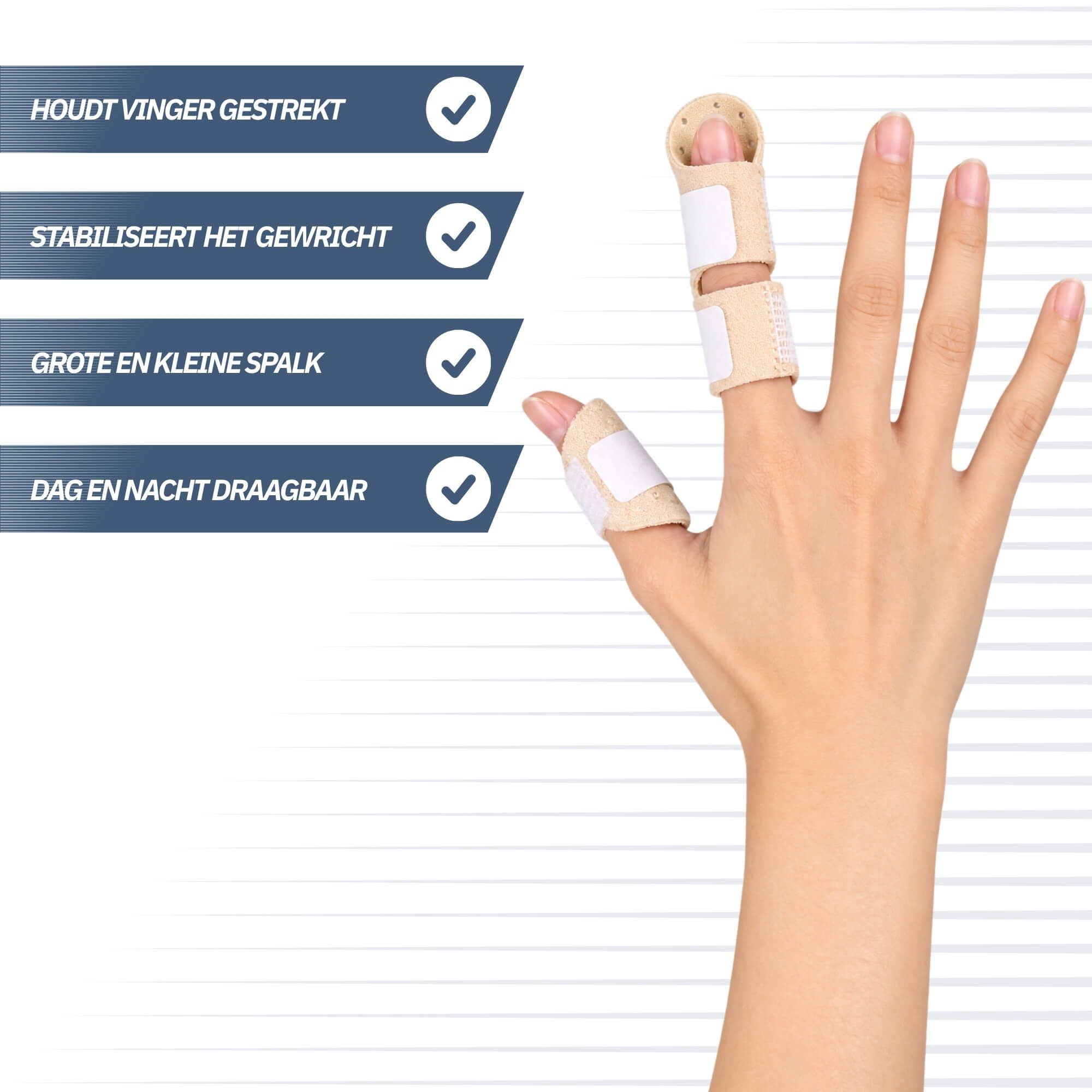 Tutore per dito e pollice per stabilizzazione e immobilizzazione.