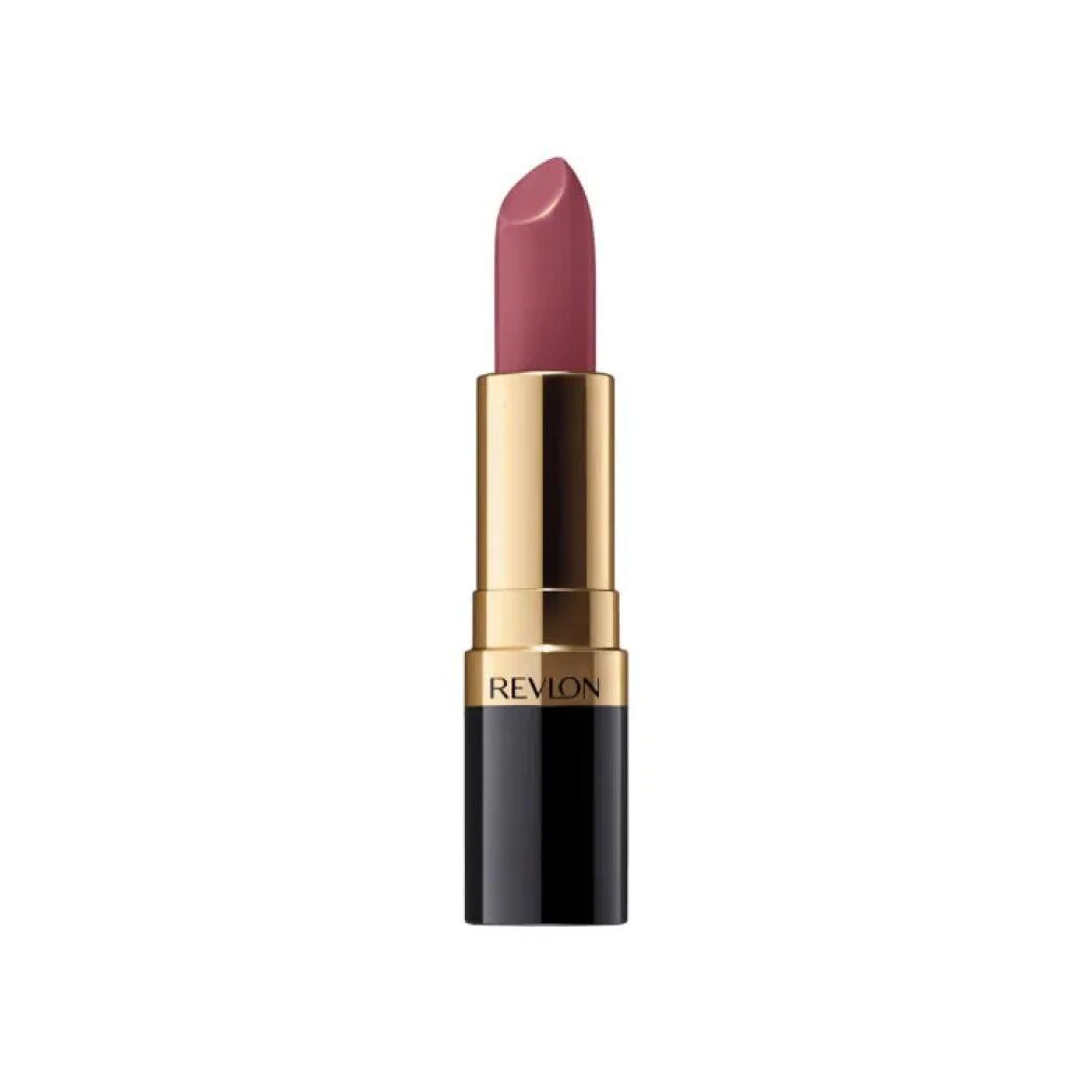 Rossetto rosa, contenitore oro e nero. Scritta REVLON.