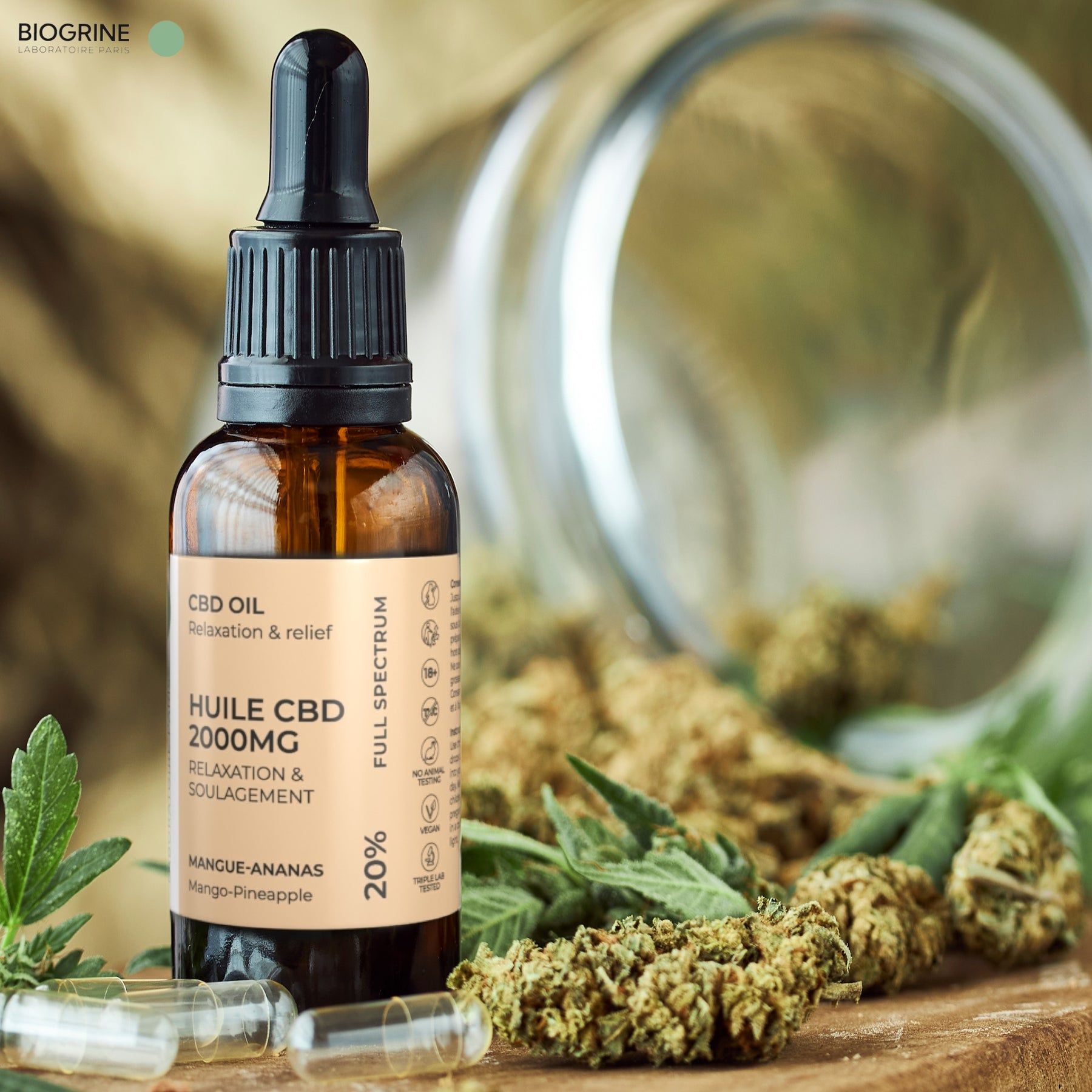 BIOGRINE Olio CBD 20% – Mango Ananas