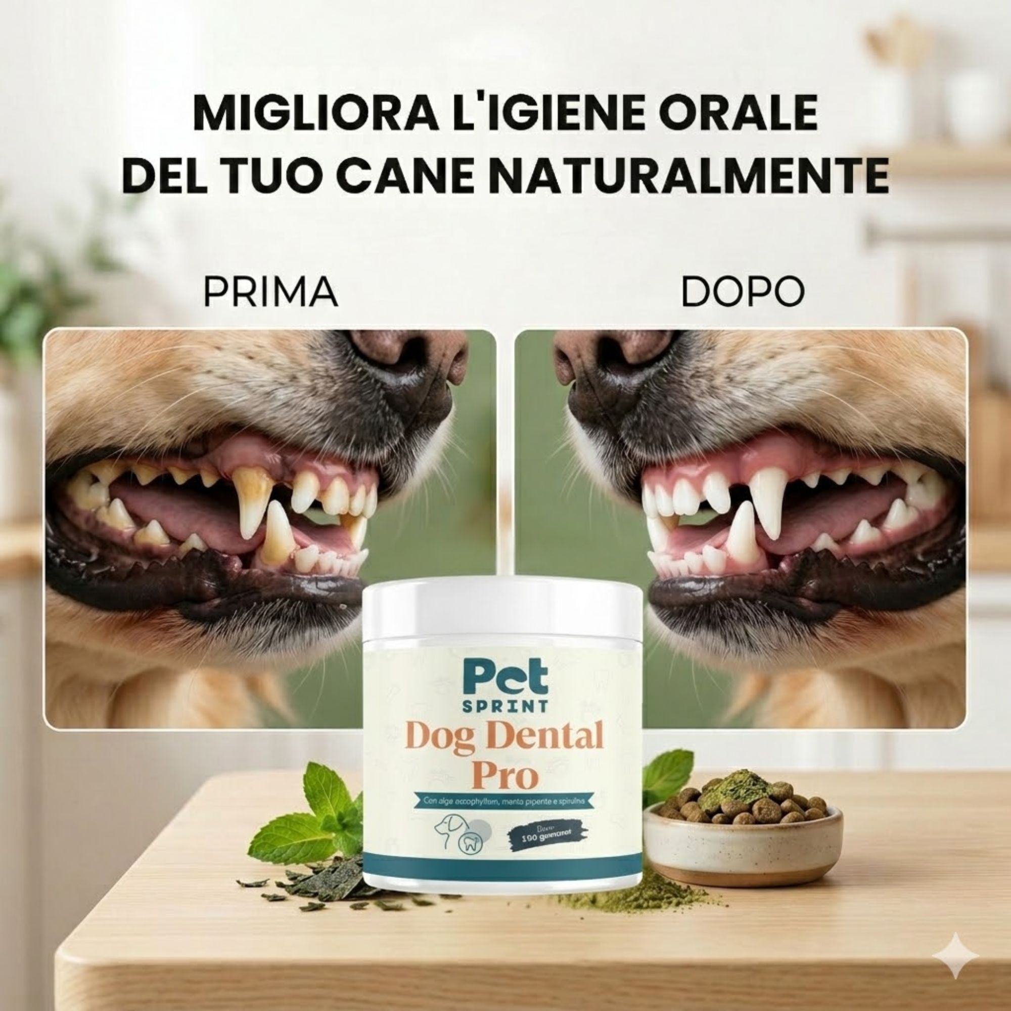 Dog Dental PRO Polvere Pulizia Denti