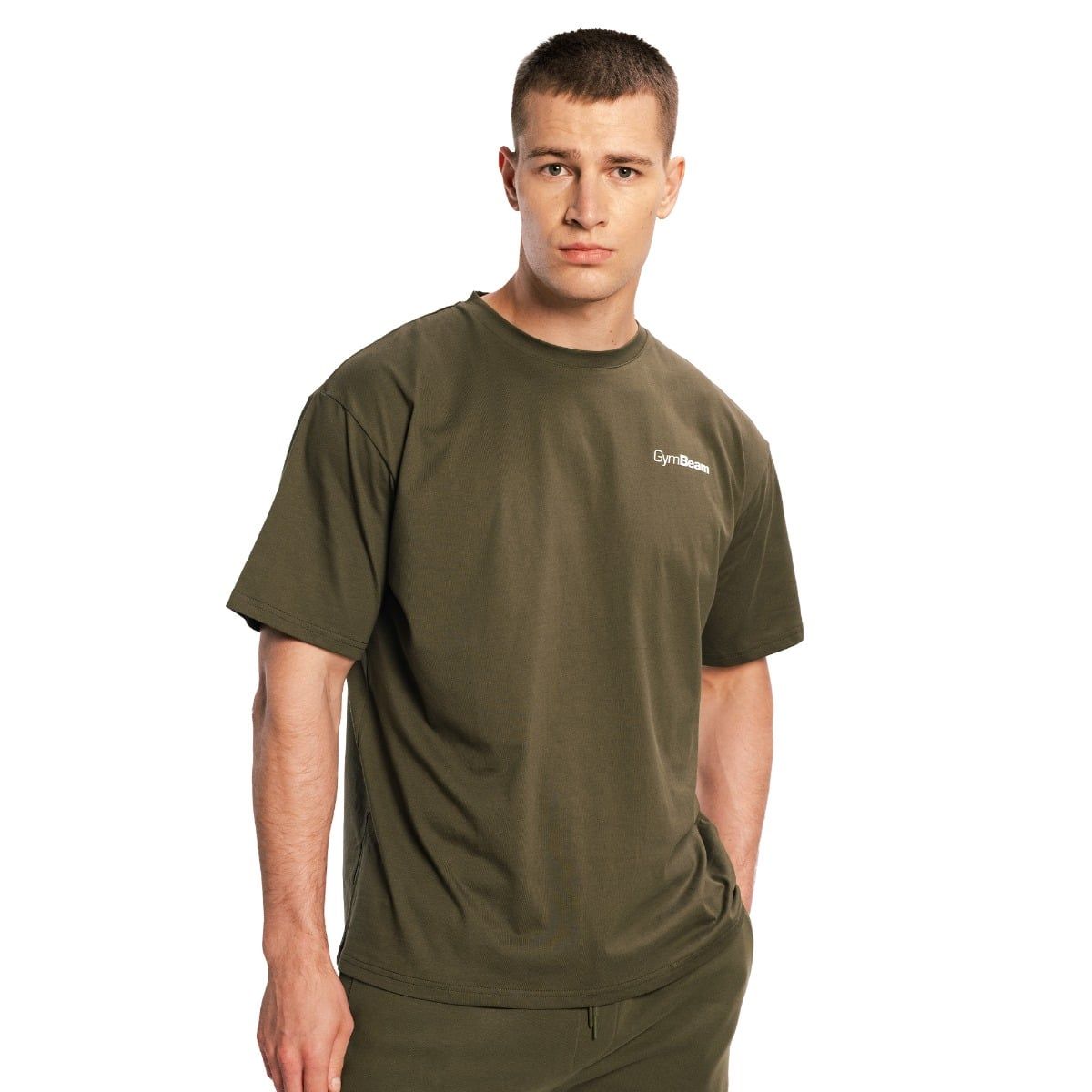 GymBeam T-shirt uomo oversize Limitless Espresso