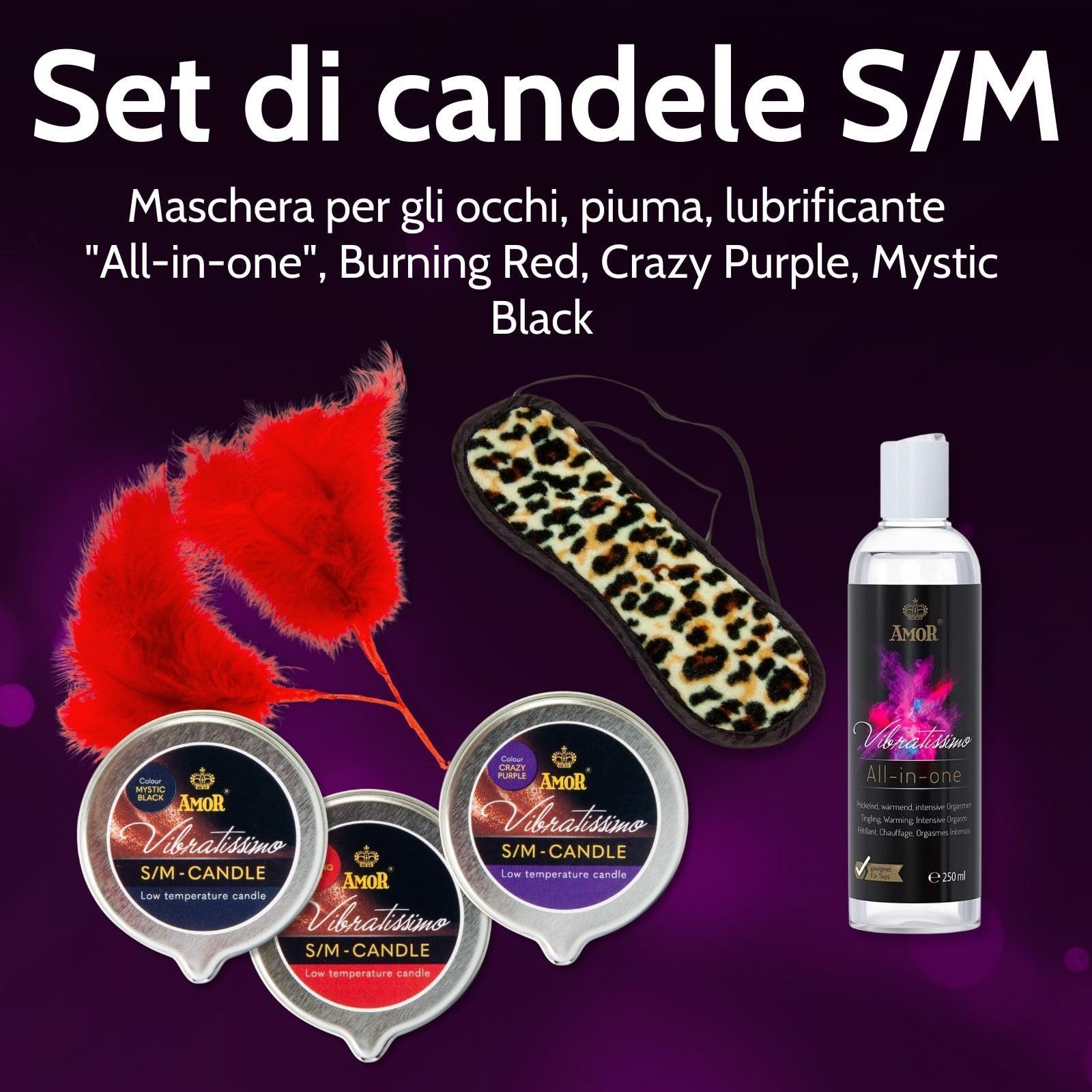 Vibratissimo Set Candele S/M mit Gleitgel