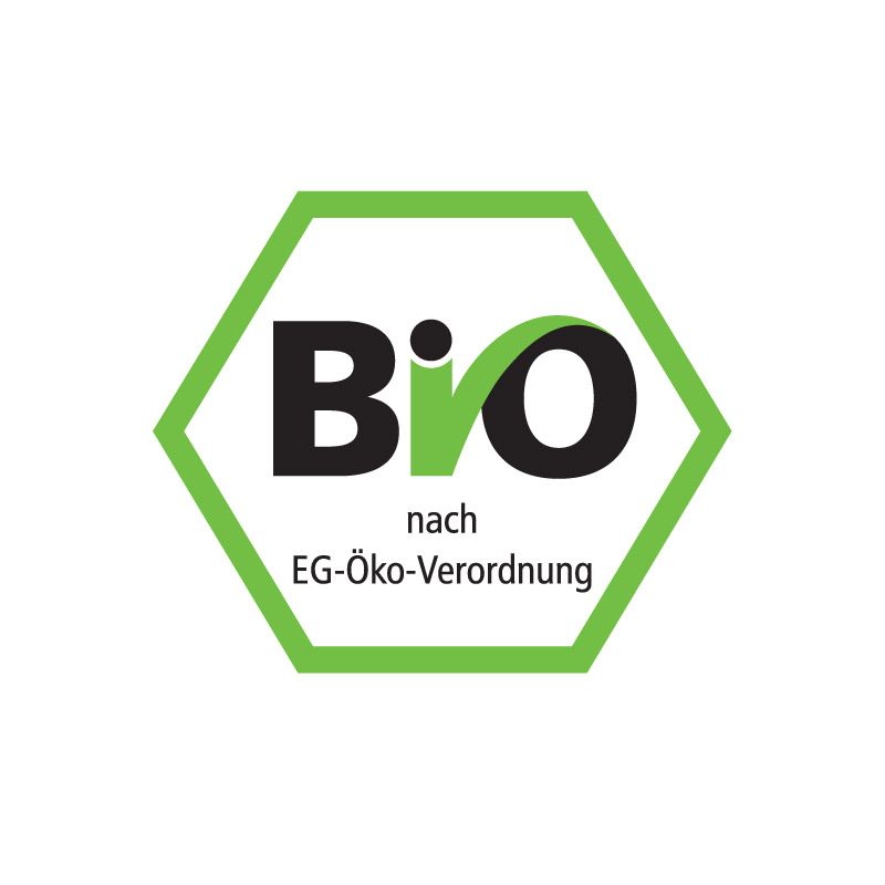Logo bio verde con testo "Bio nach EG-Öko-Verordnung".