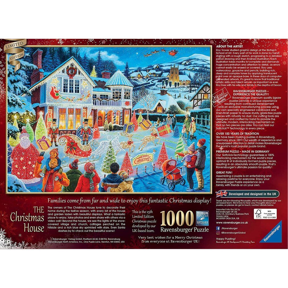ravensburger Casa di Natale puzzle 1000 pezzi