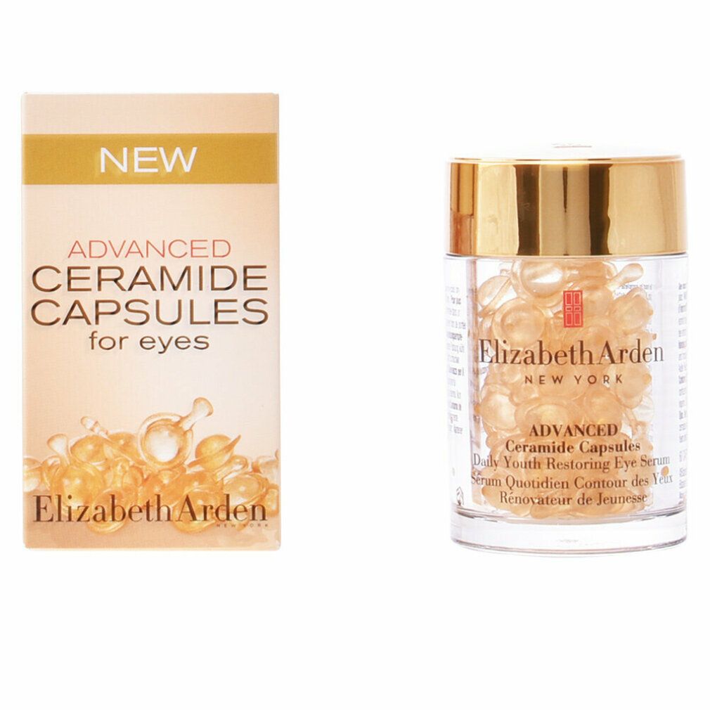 Confezione e flacone di capsule. Scritta: Advanced Ceramide Capsules for eyes.