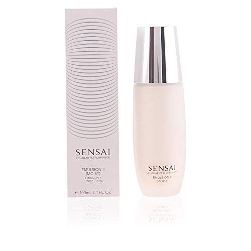 Flacone e confezione. Scritta: Sensai Cellular Performance Emulsion II (Moist).