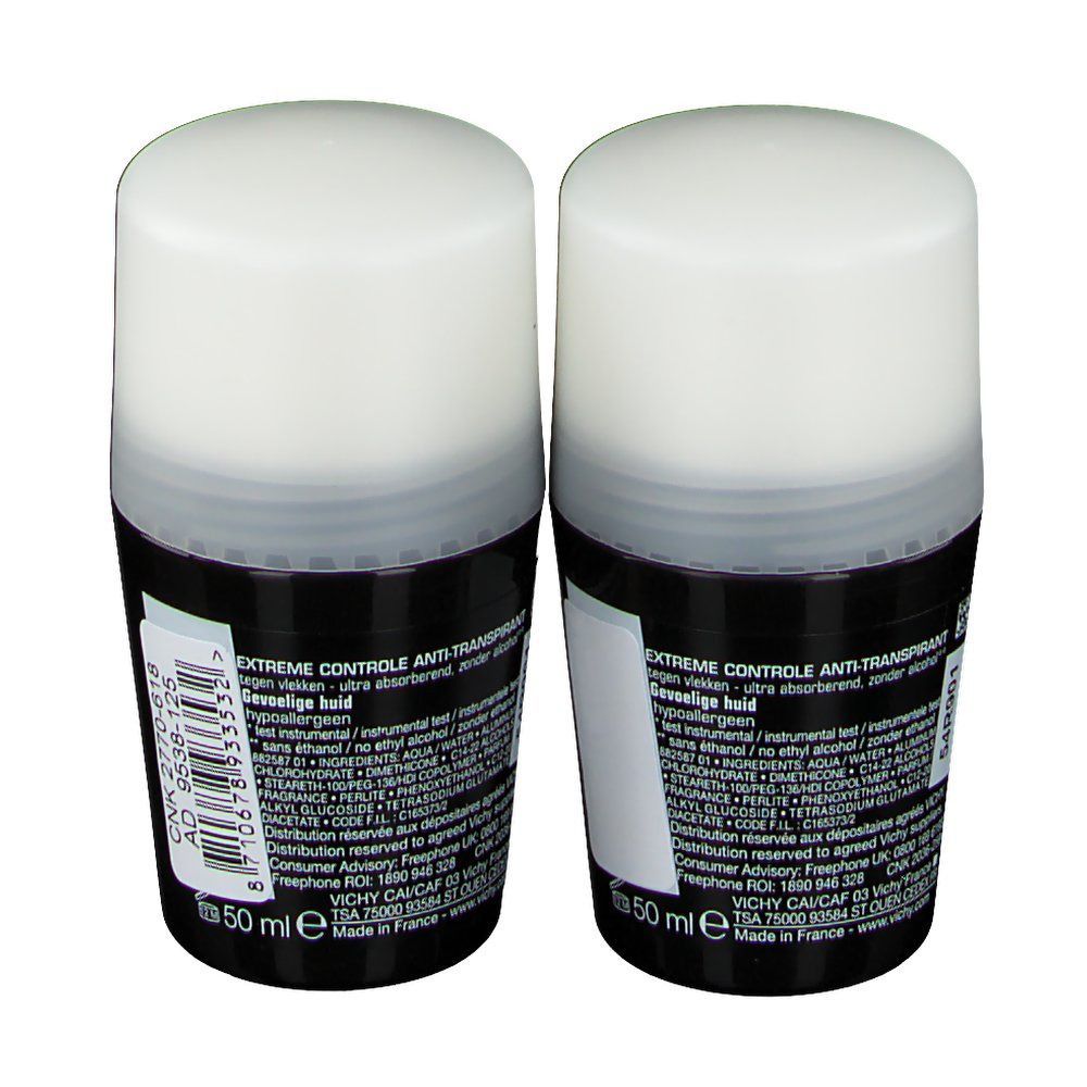 VICHY HOMME Antitraspirante Controllo Estremo 72h Duo Pack