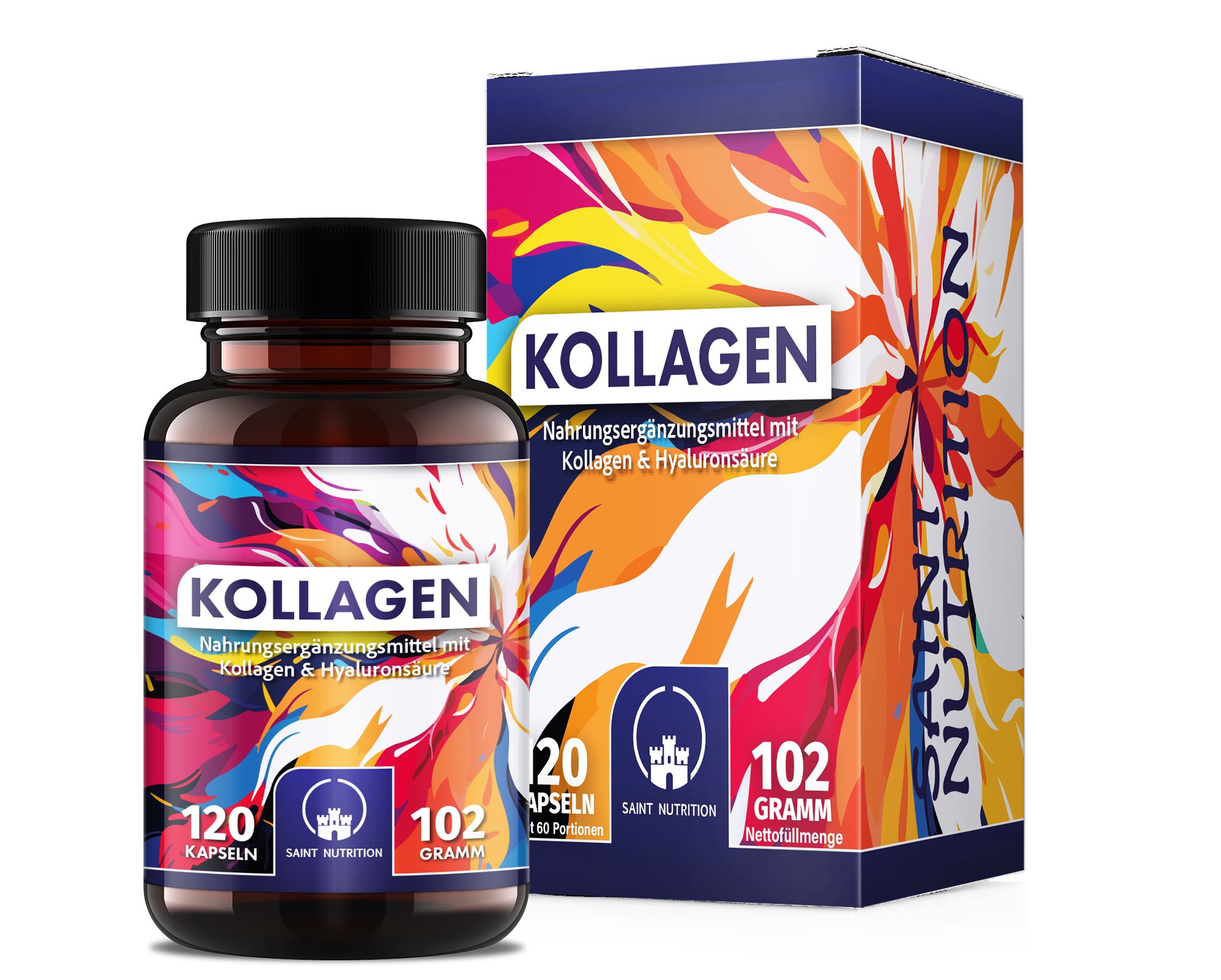 Saint Nutrition® Capsule di collagene e ialurone con vitamina C